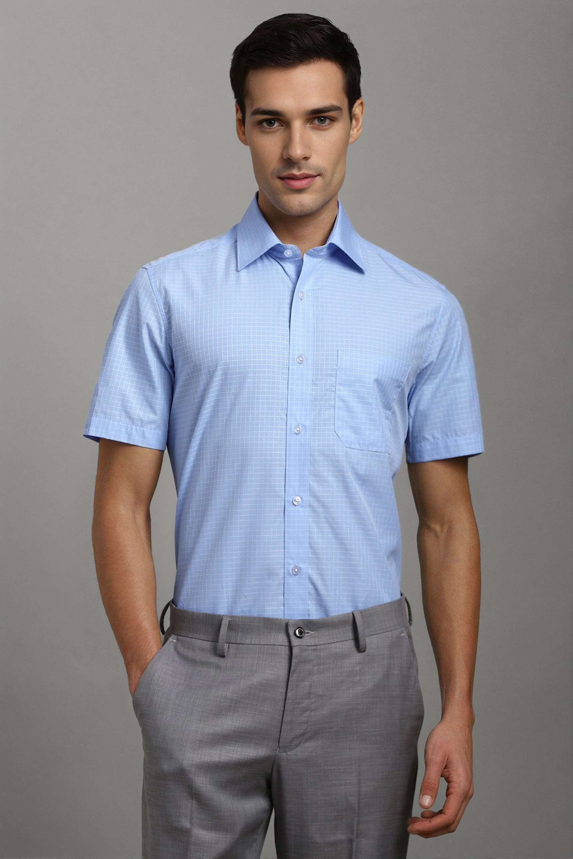Checks-Cotton-Men-Formal-Wear-Shirt