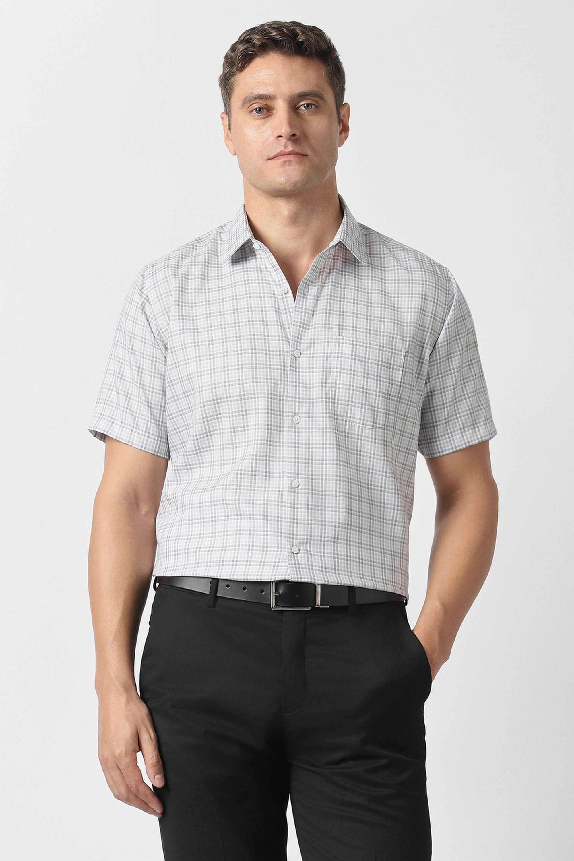 Checks-Cotton-Regular-Fit-Men-s-Formal-Shirt