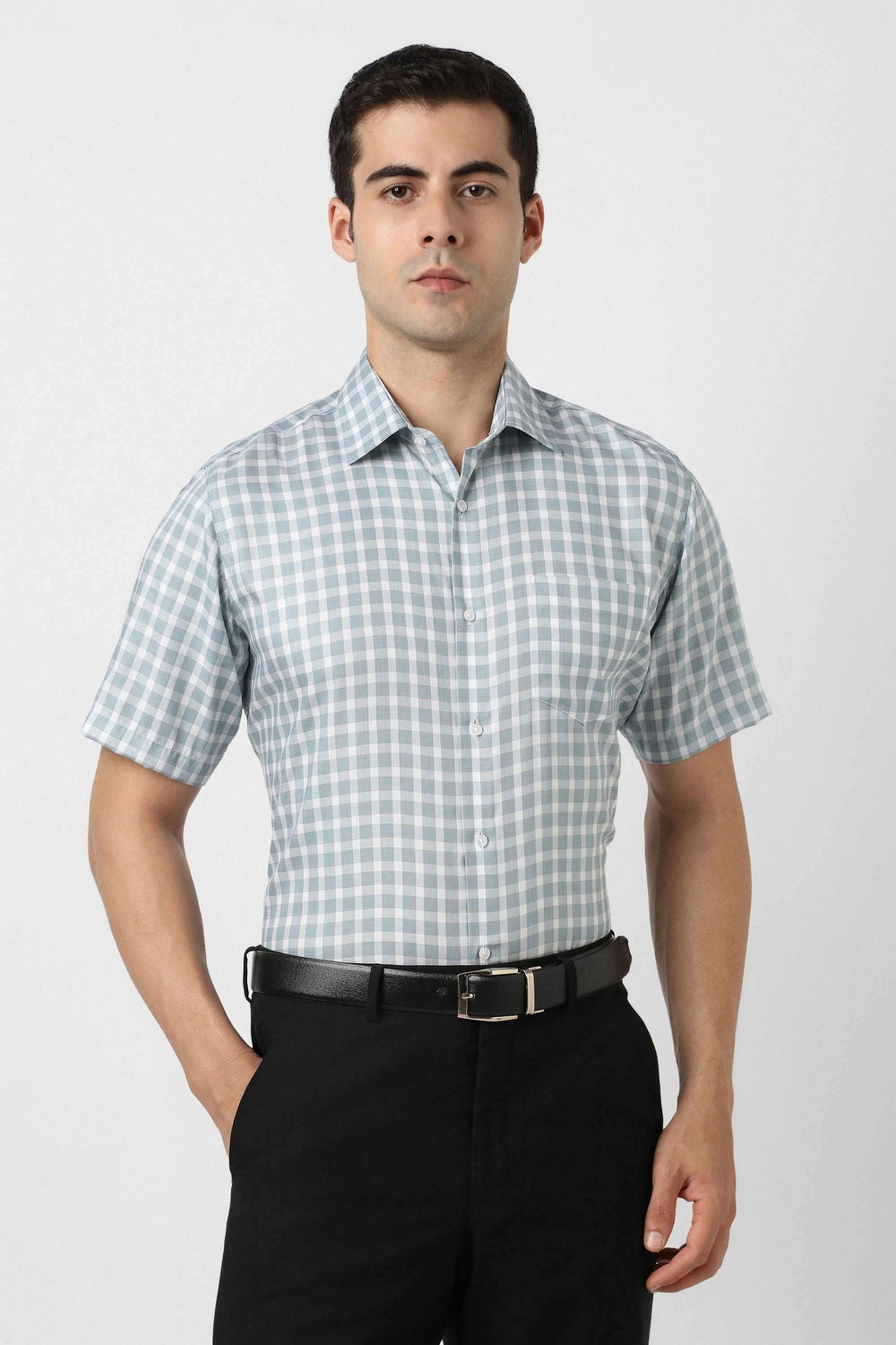 Checks-Cotton-Regular-Fit-Men-s-Formal-Shirt