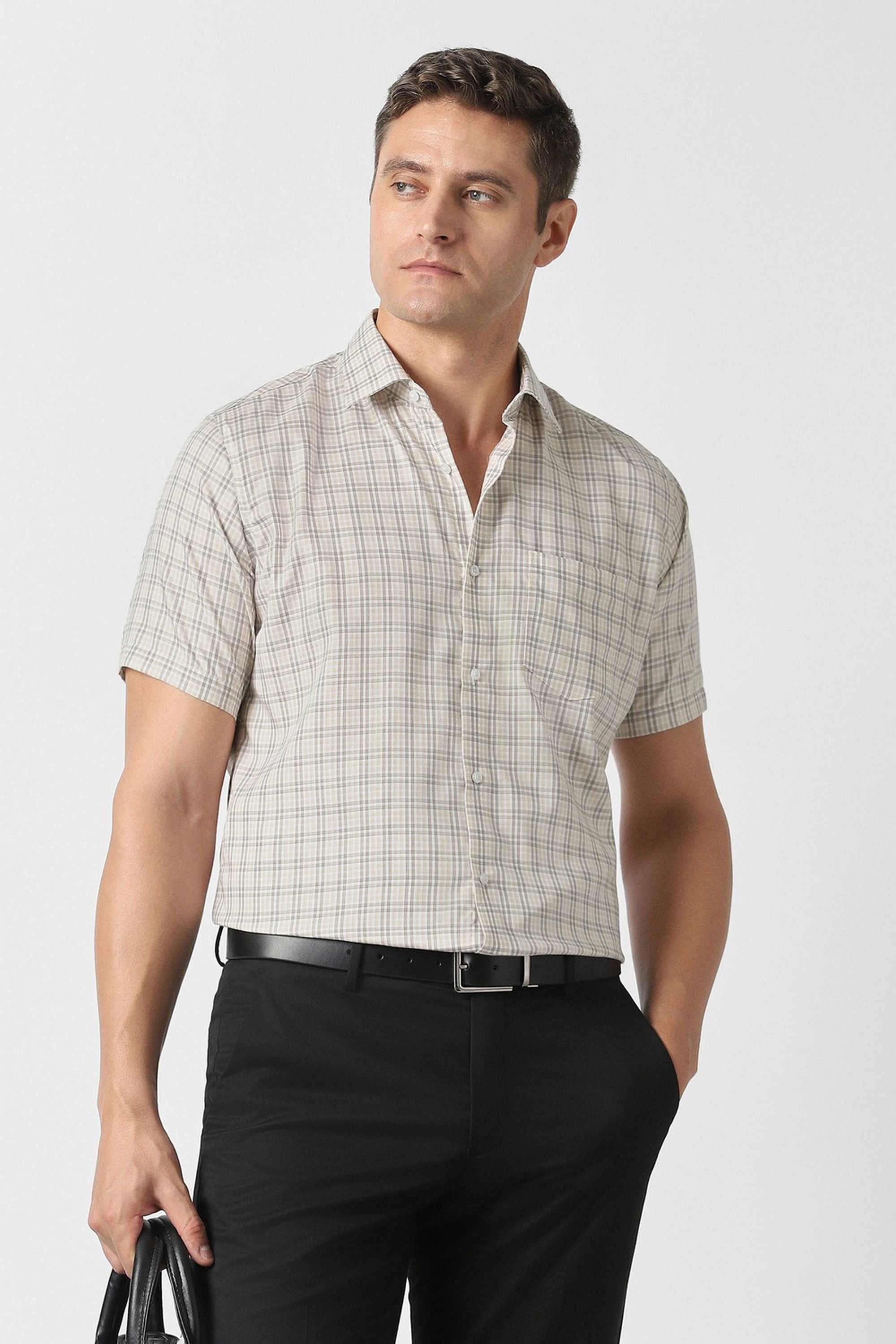 Checks-Cotton-Regular-Fit-Men-s-Formal-Shirt