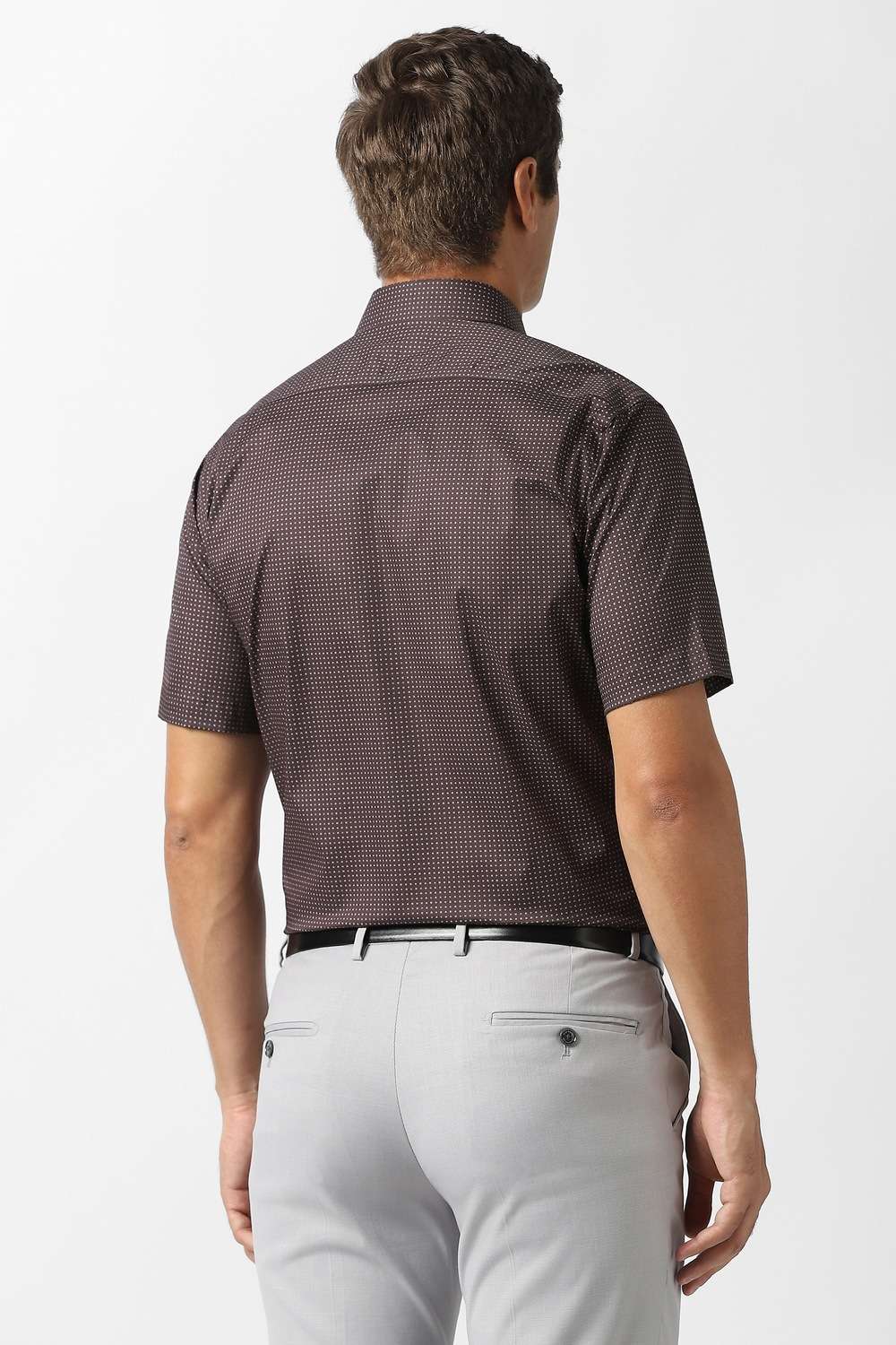 Polka-Dots-Cotton-Blend-Regular-Fit-Men-s-Formal-Shirt