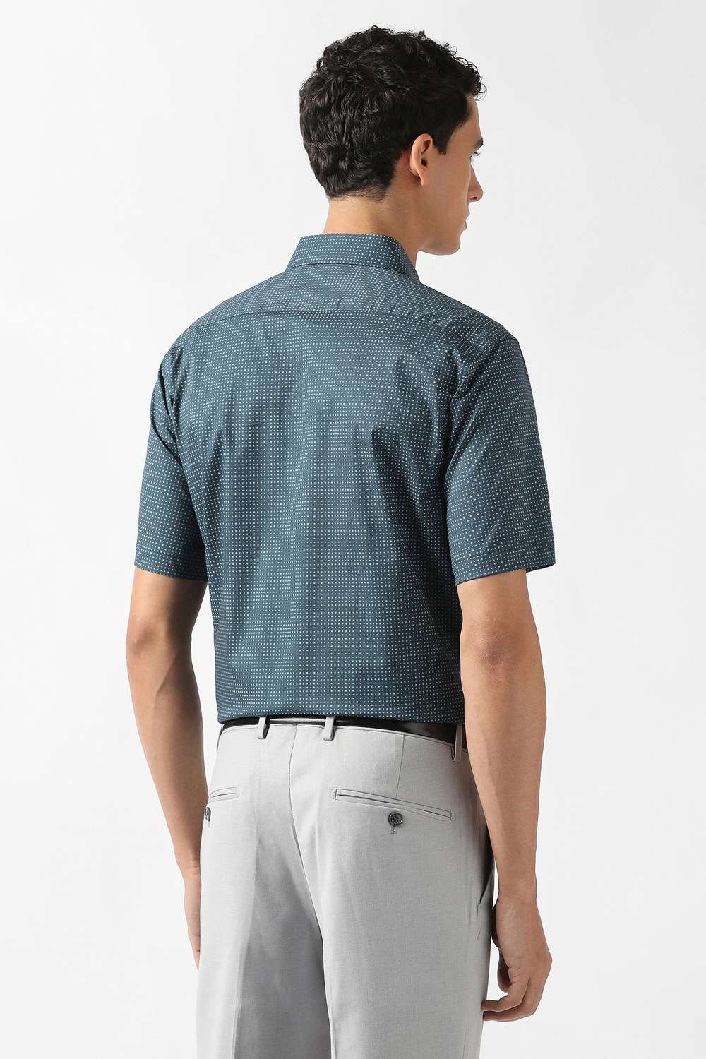 Printed-Cotton-Blend-Regular-Fit-Men-s-Formal-Wear-Shirt