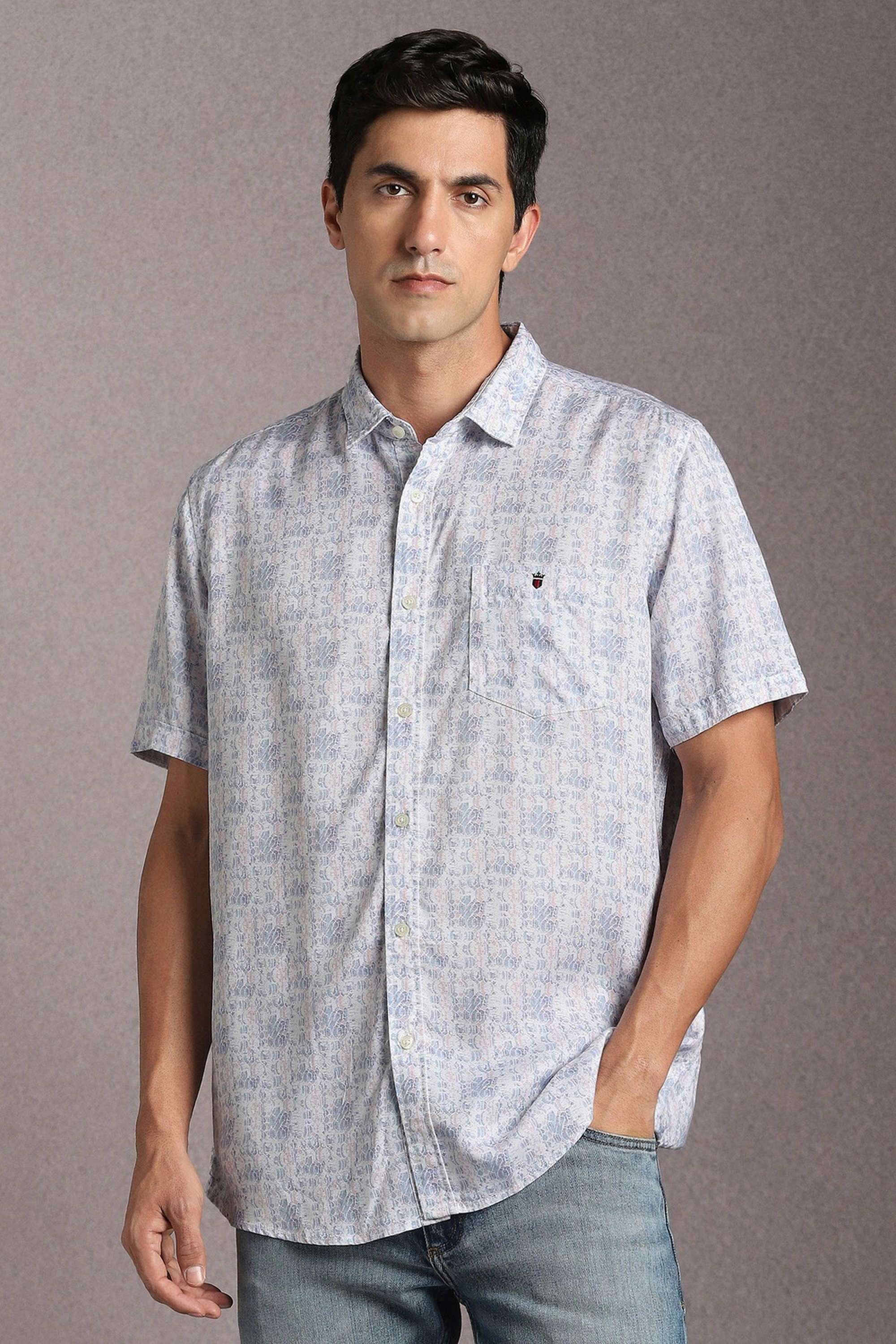 Printed-Lyocell-Slim-Fit-Men-s-Casual-Shirt