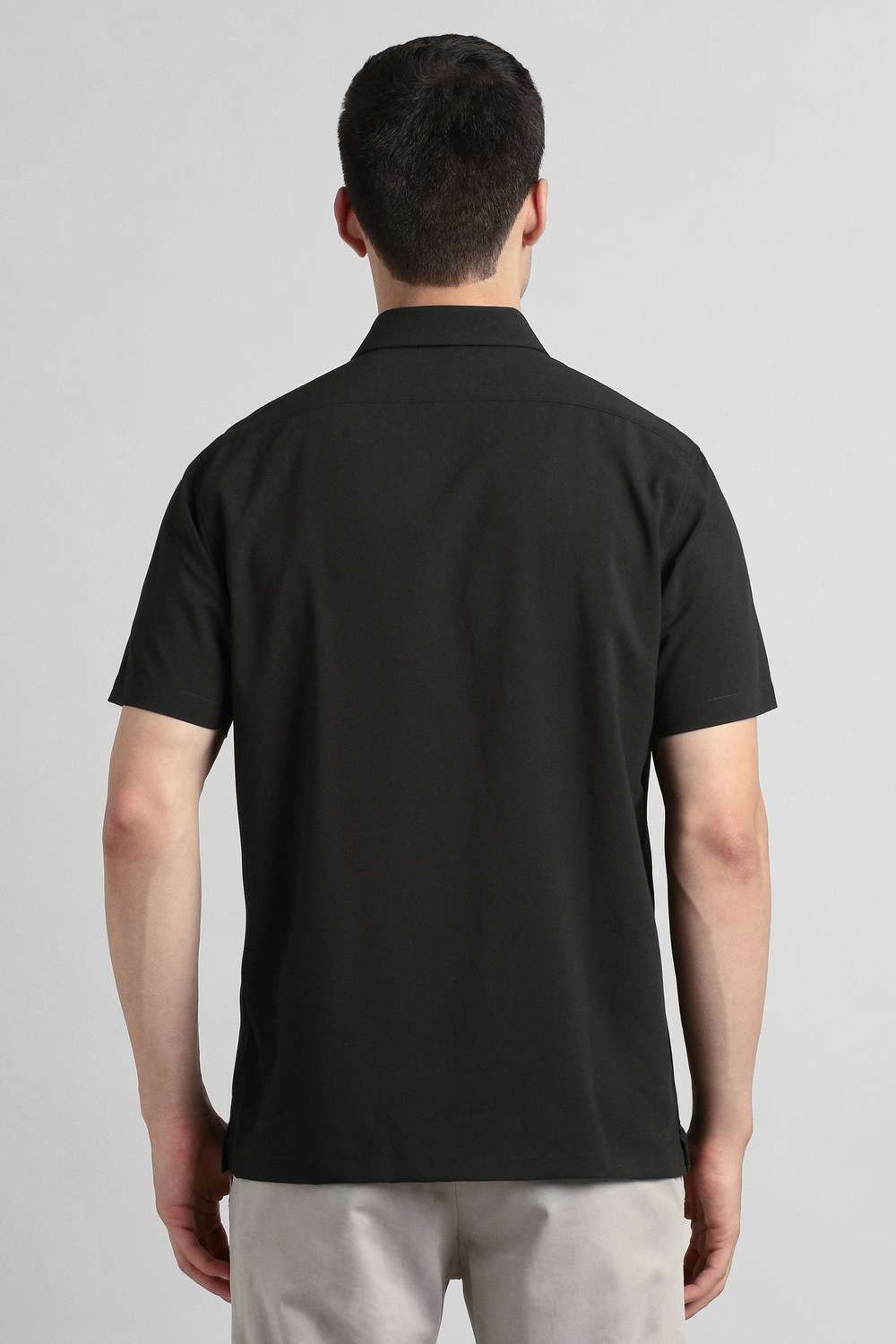 Solid-Polyester-Regular-Fit-Men-s-Casual-Shirt