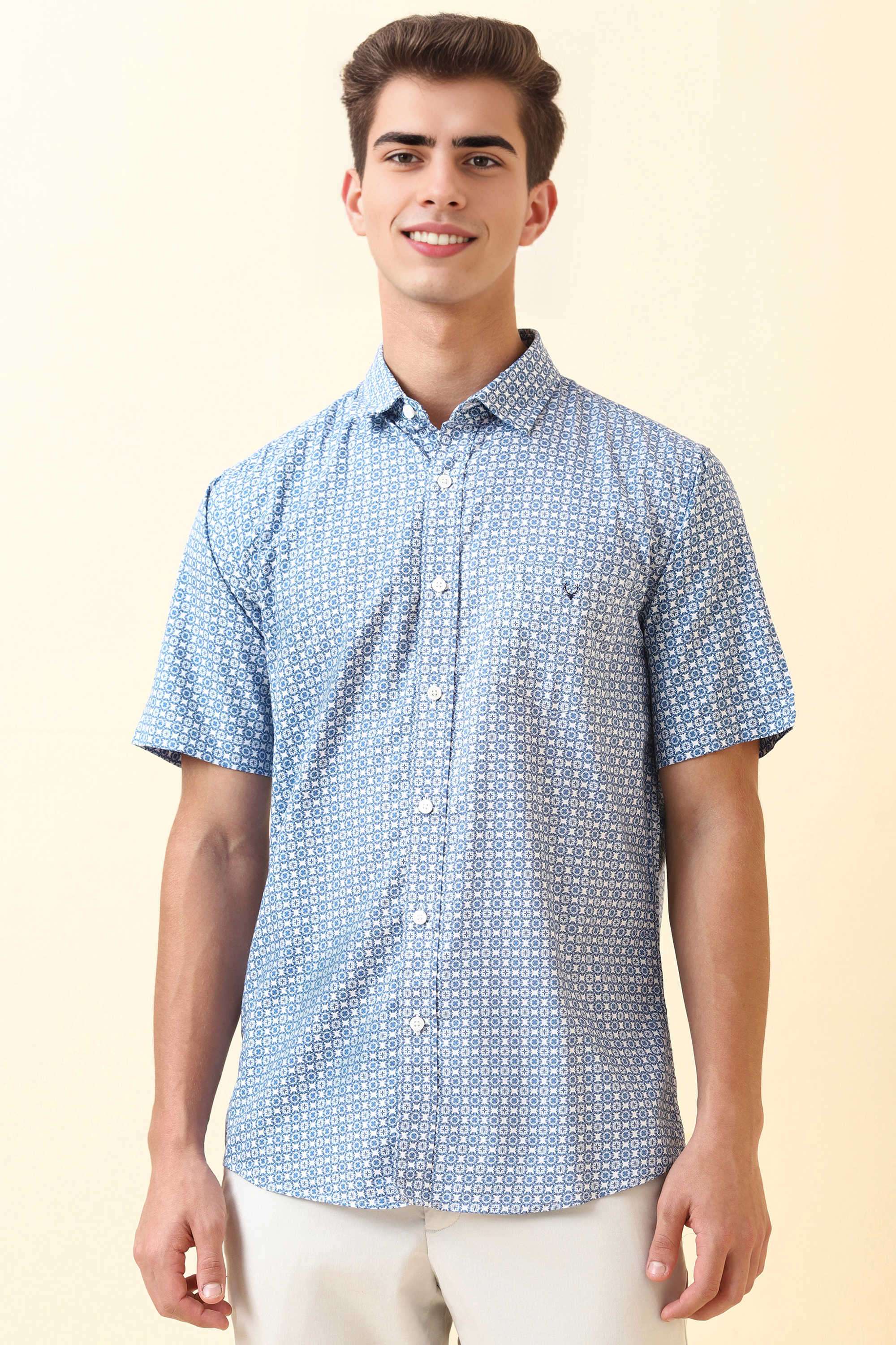 Printed-Cotton-Blend-Regular-Fit-Men-Casual-Wear-Shirt