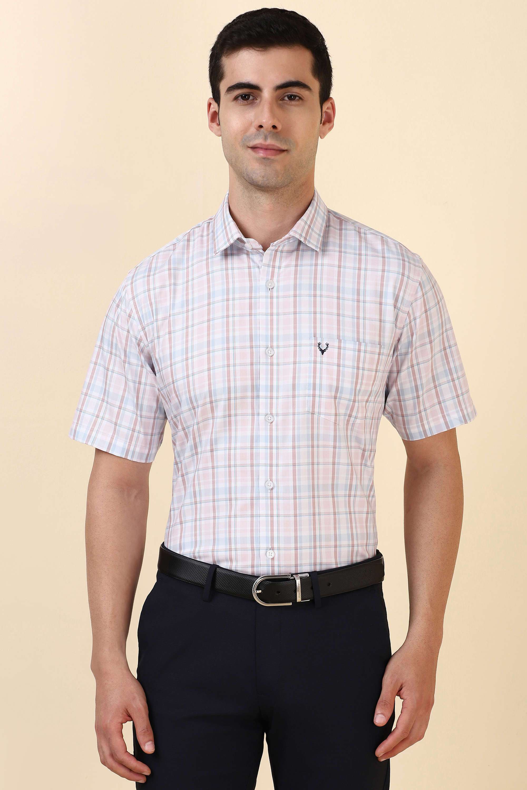 Checks-Cotton-Men-Formal-Wear-Shirt