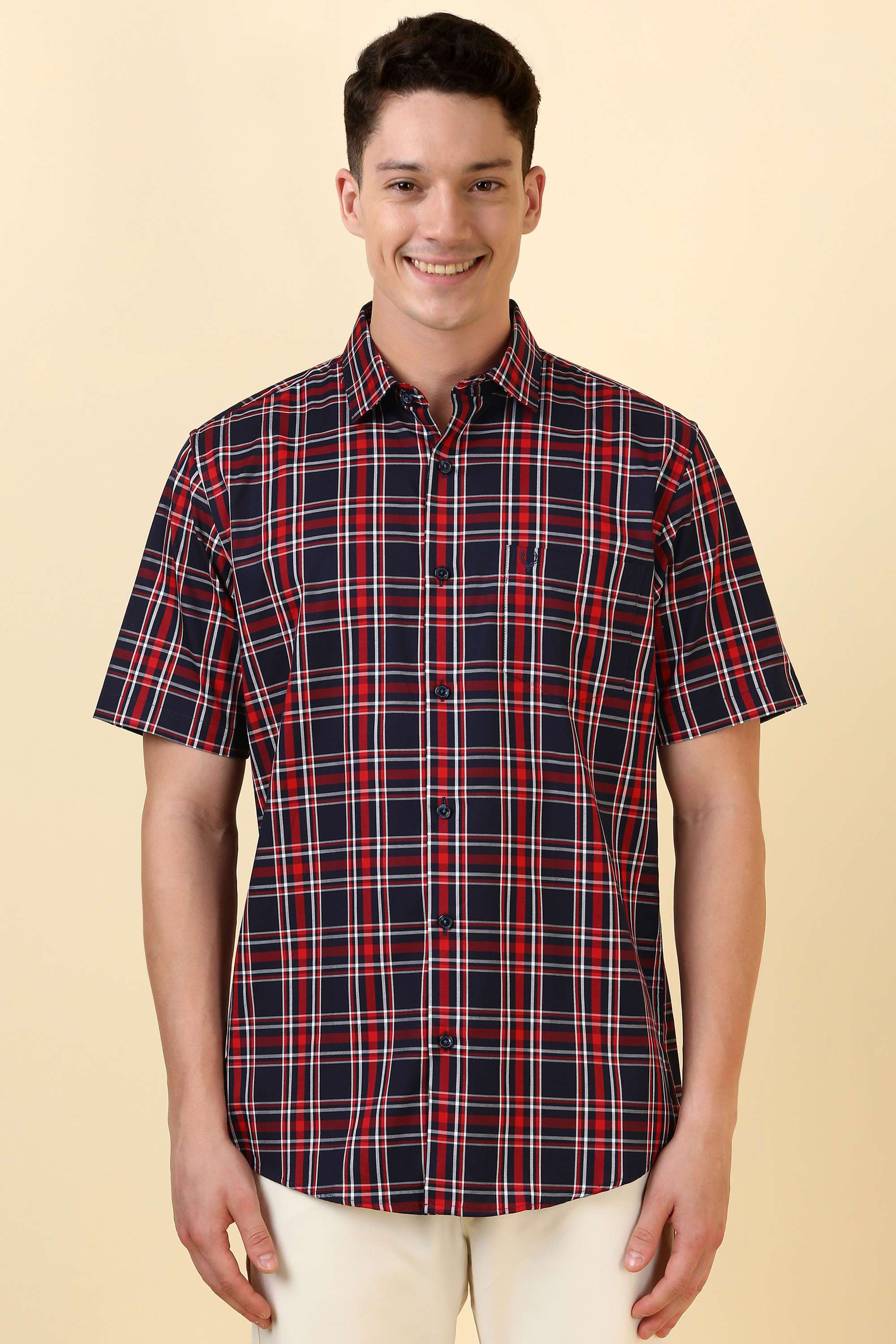 Checks-Cotton-Men-Formal-Wear-Shirt