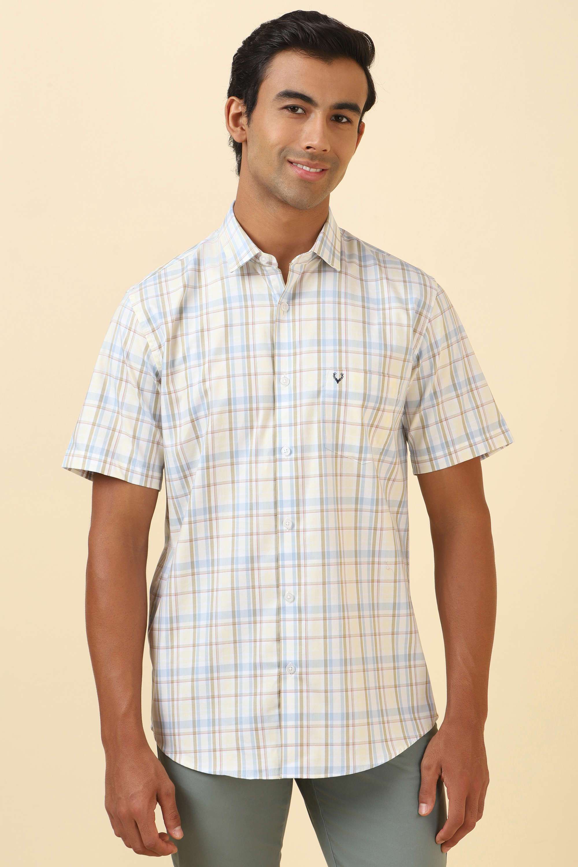 Checks-Cotton-Men-Formal-Wear-Shirt