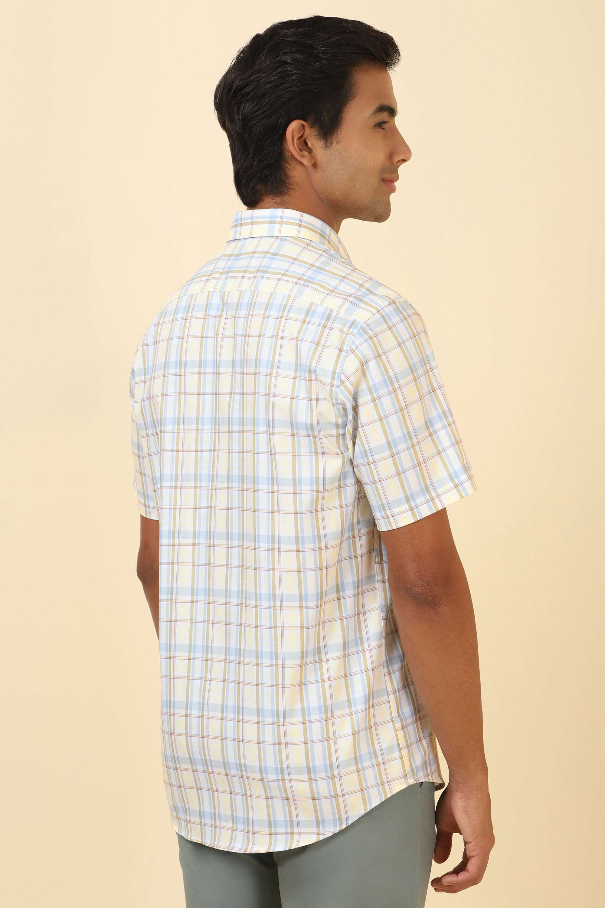 Checks-Cotton-Men-Formal-Wear-Shirt