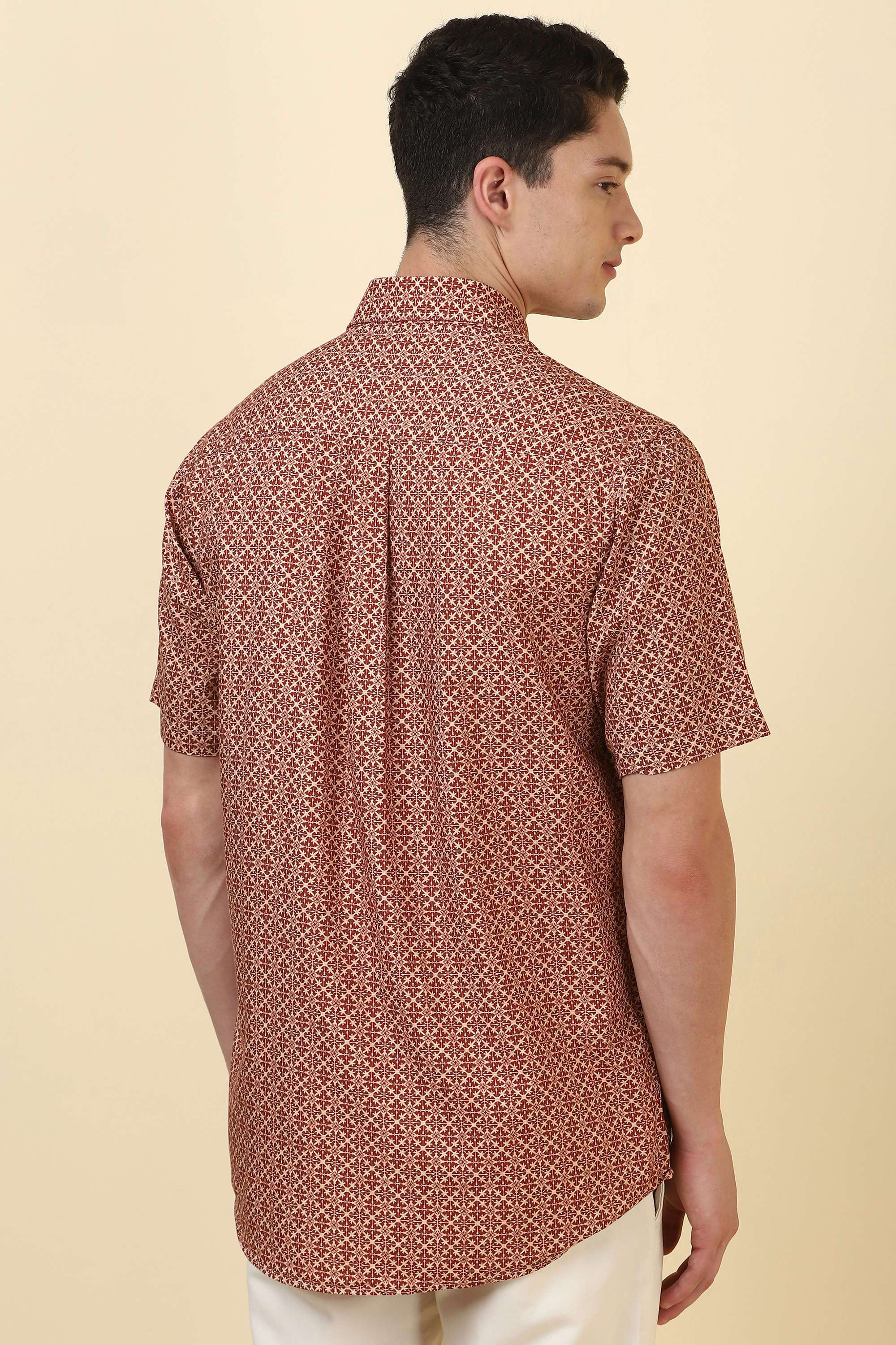 Printed-Cotton-Blend-Regular-Fit-Men-Formal-Wear-Shirt