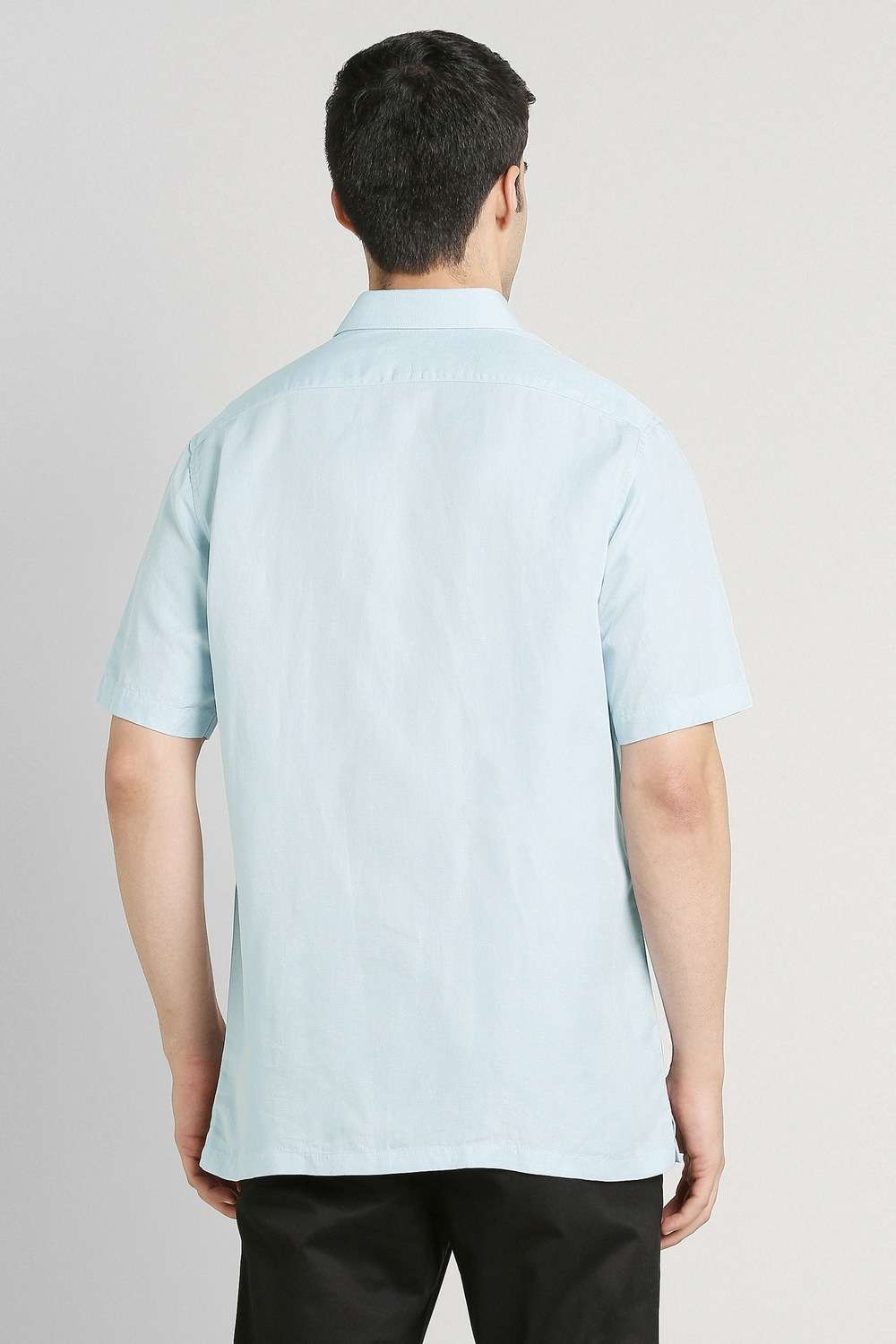 Solid-Lyocell-Regular-Fit-Men-s-Casual-Shirt