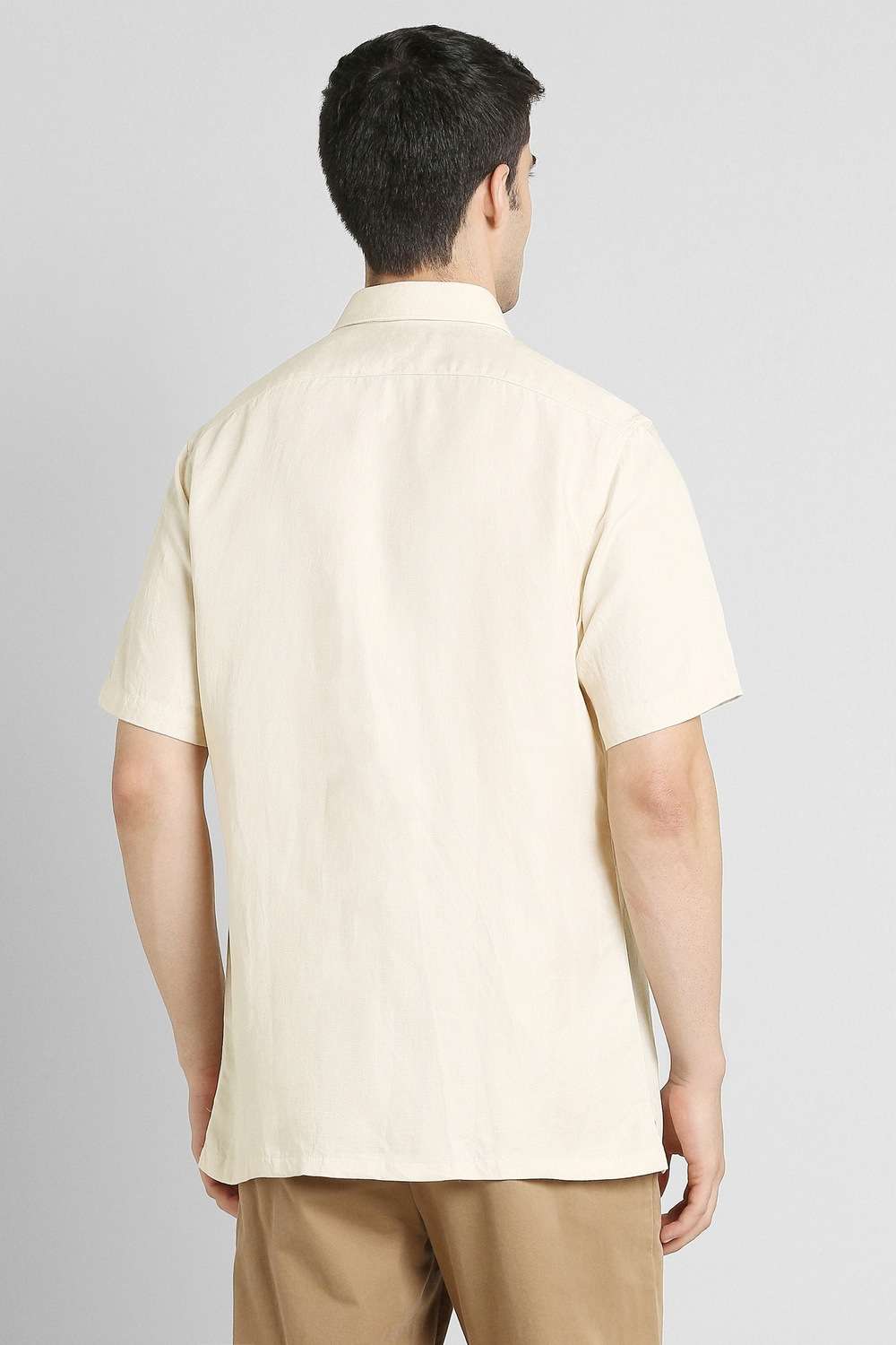 Solid-Lyocell-Regular-Fit-Men-s-Casual-Shirt