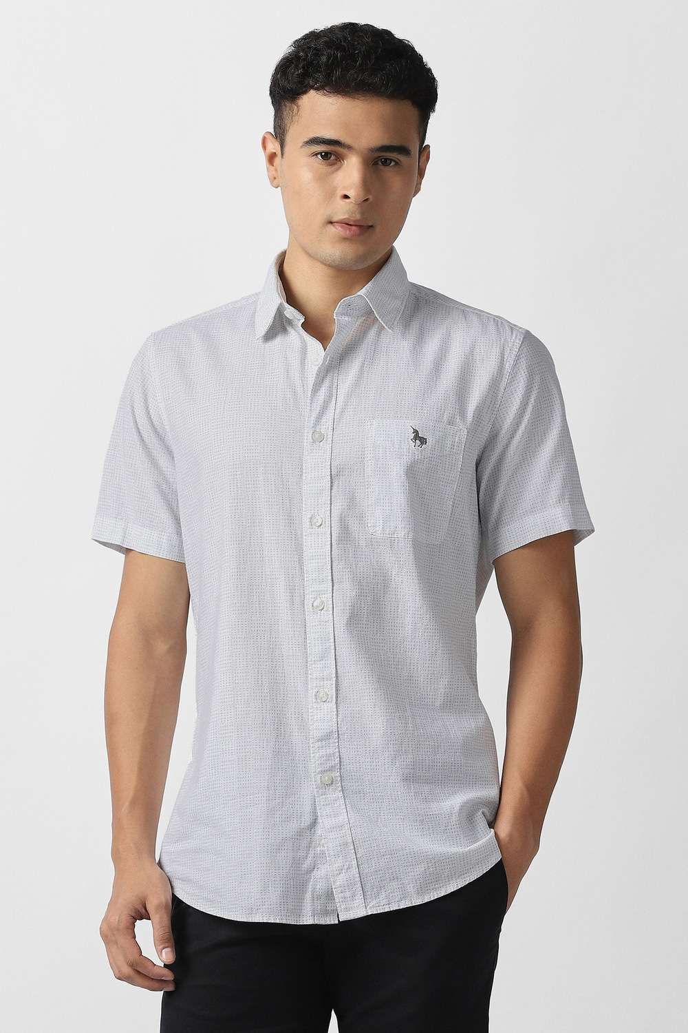 Textured-Cotton-Linen-Blend-Slim-Fit-Men-s-Casual-Shirt