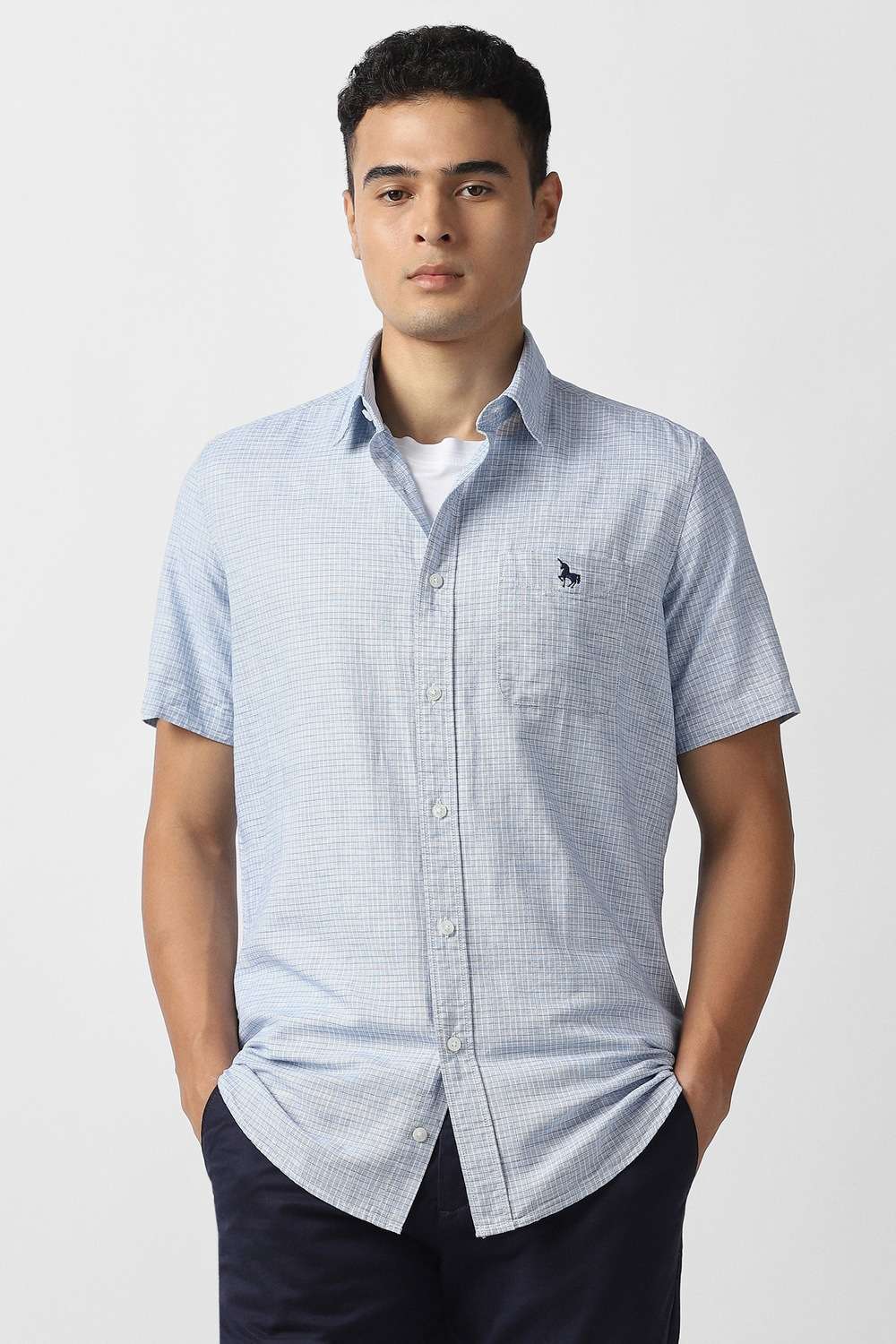 Stripes-Cotton-Blend-Slim-Fit-Men-s-Casual-Shirt