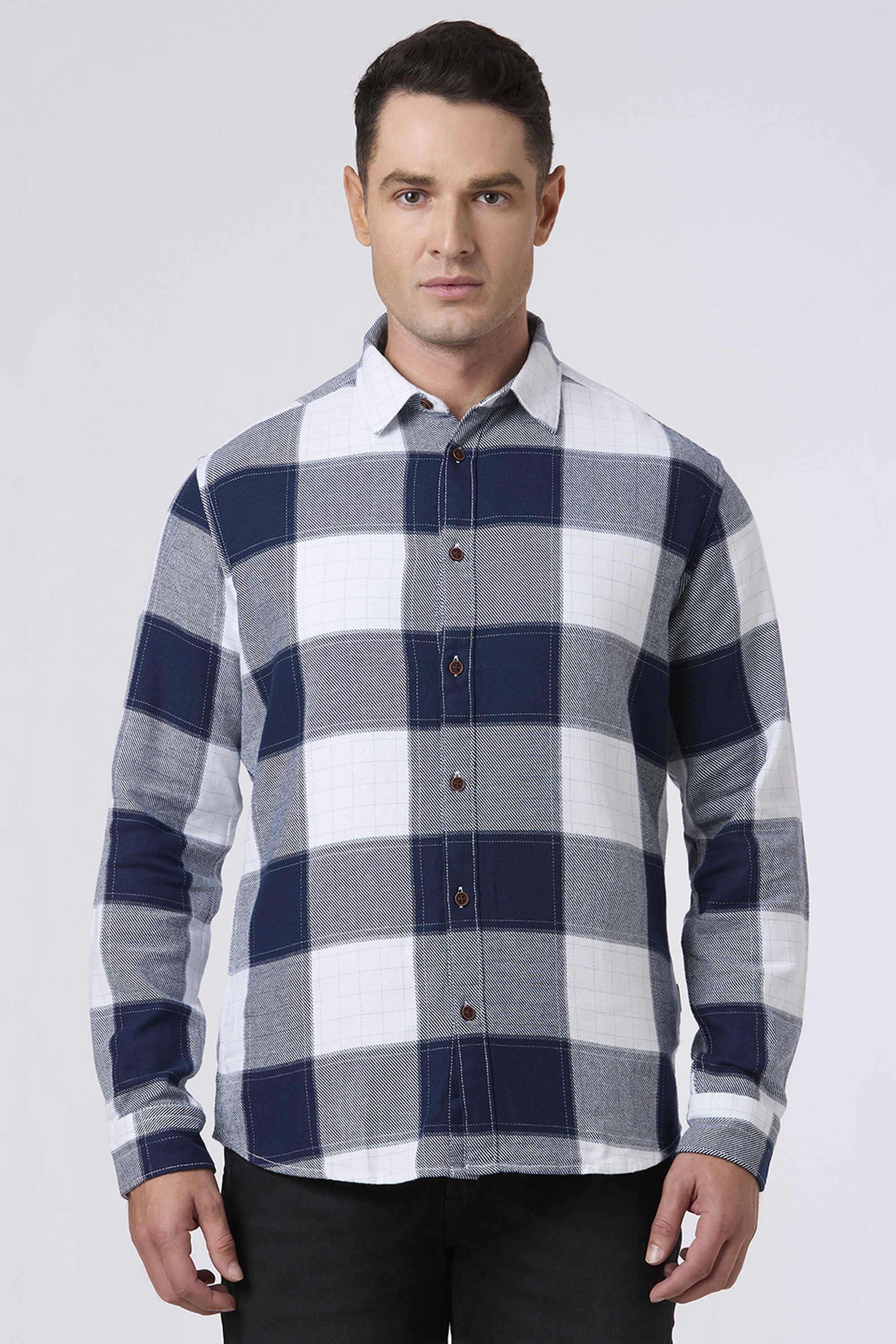 Checks-Cotton-Regular-Fit-Men-Casual-Shirt