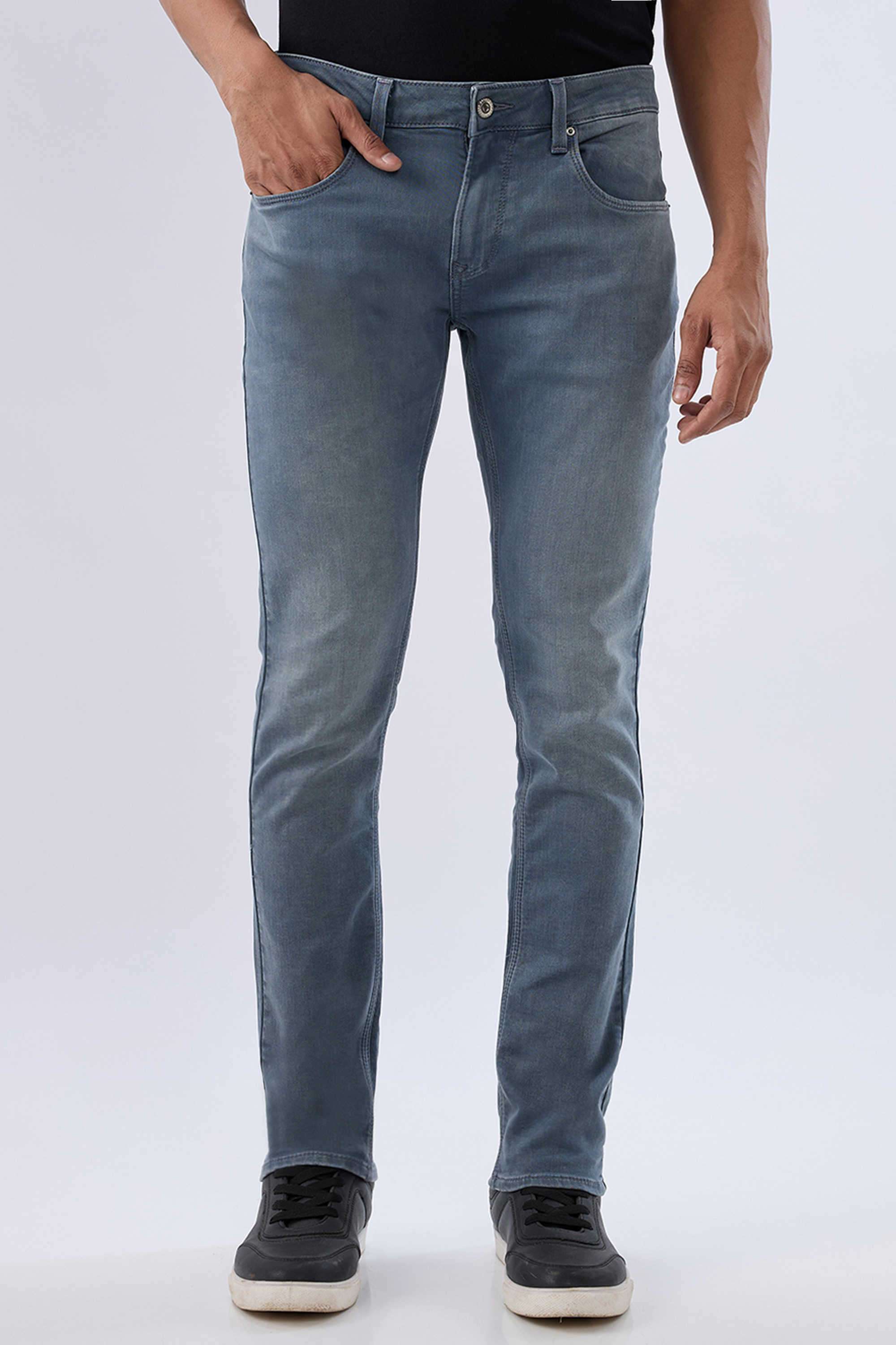 Light-Wash-Cotton-Skinny-Fit-Men-Jeans