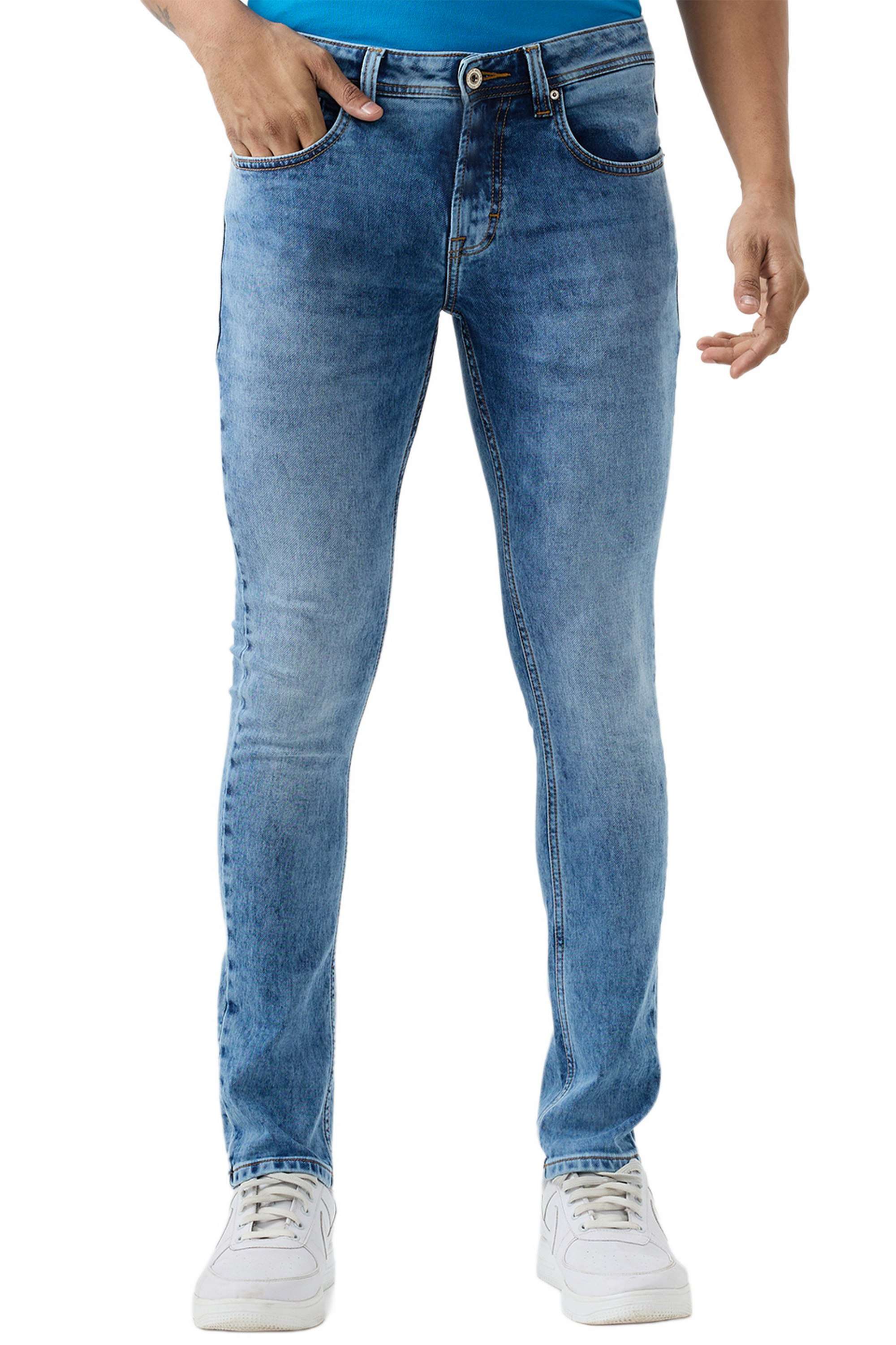 Solid-Cotton-Stretch-Slim-Fit-Men-s-Jeans