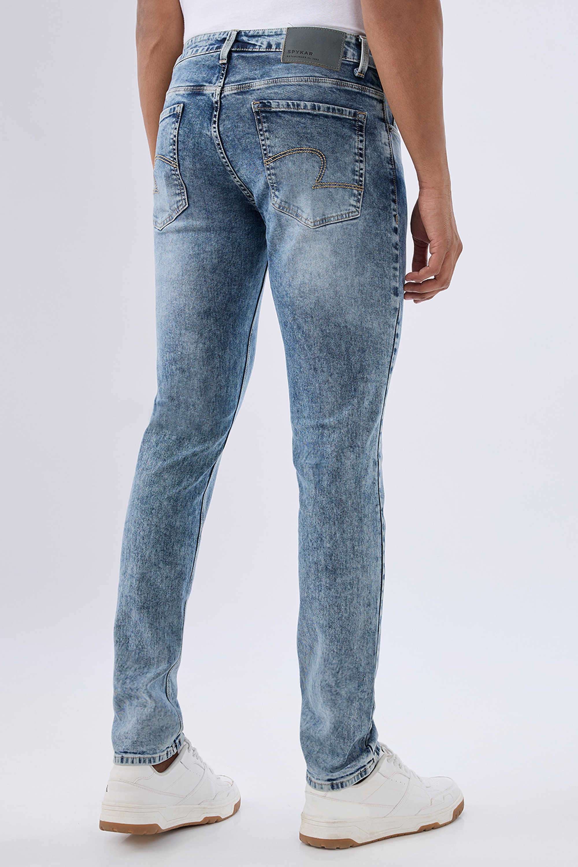 Light-Wash-Cotton-Skinny-Fit-Men-Jeans