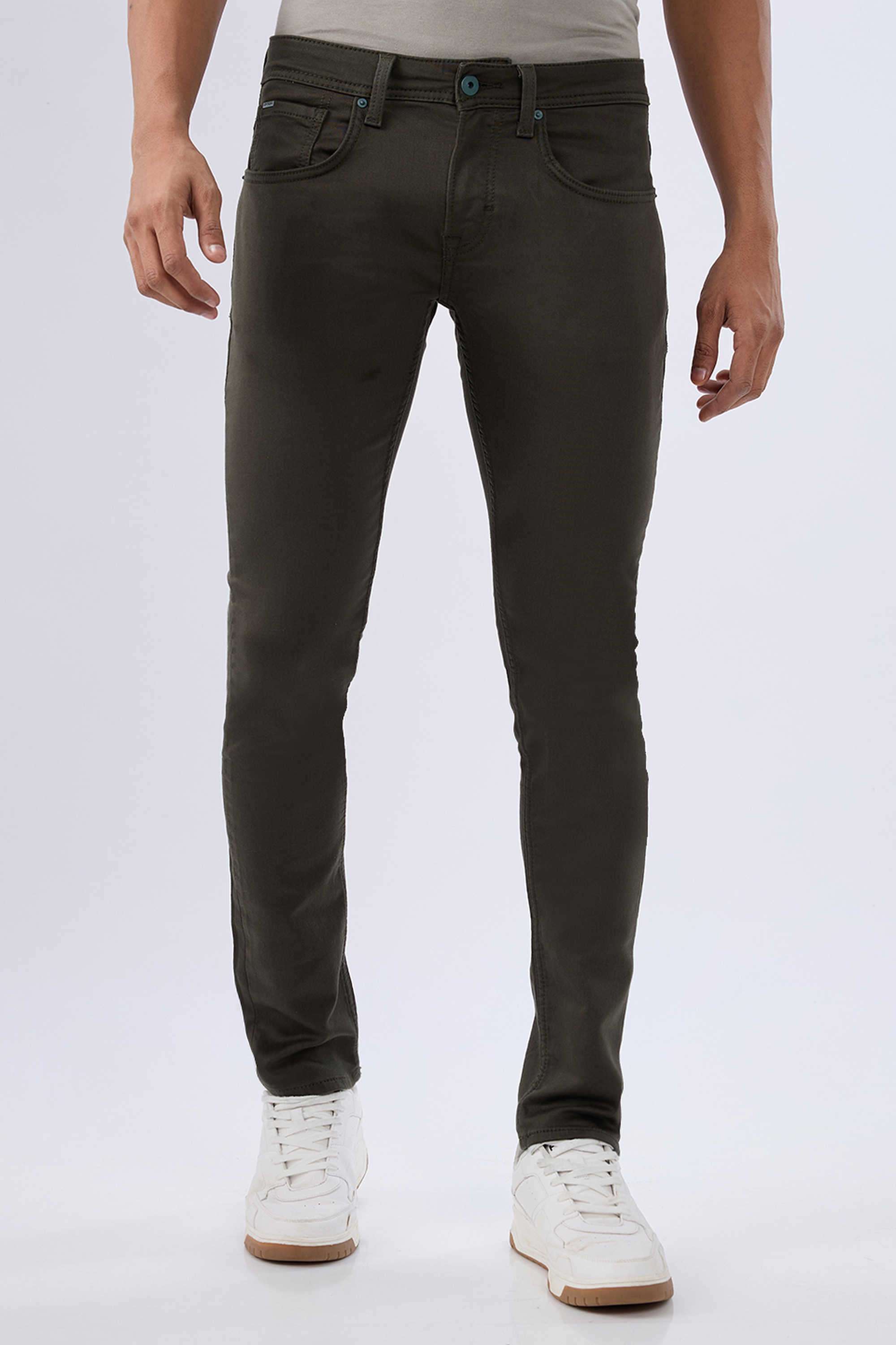 Solid-Cotton-Skinny-Men-s-Jeans