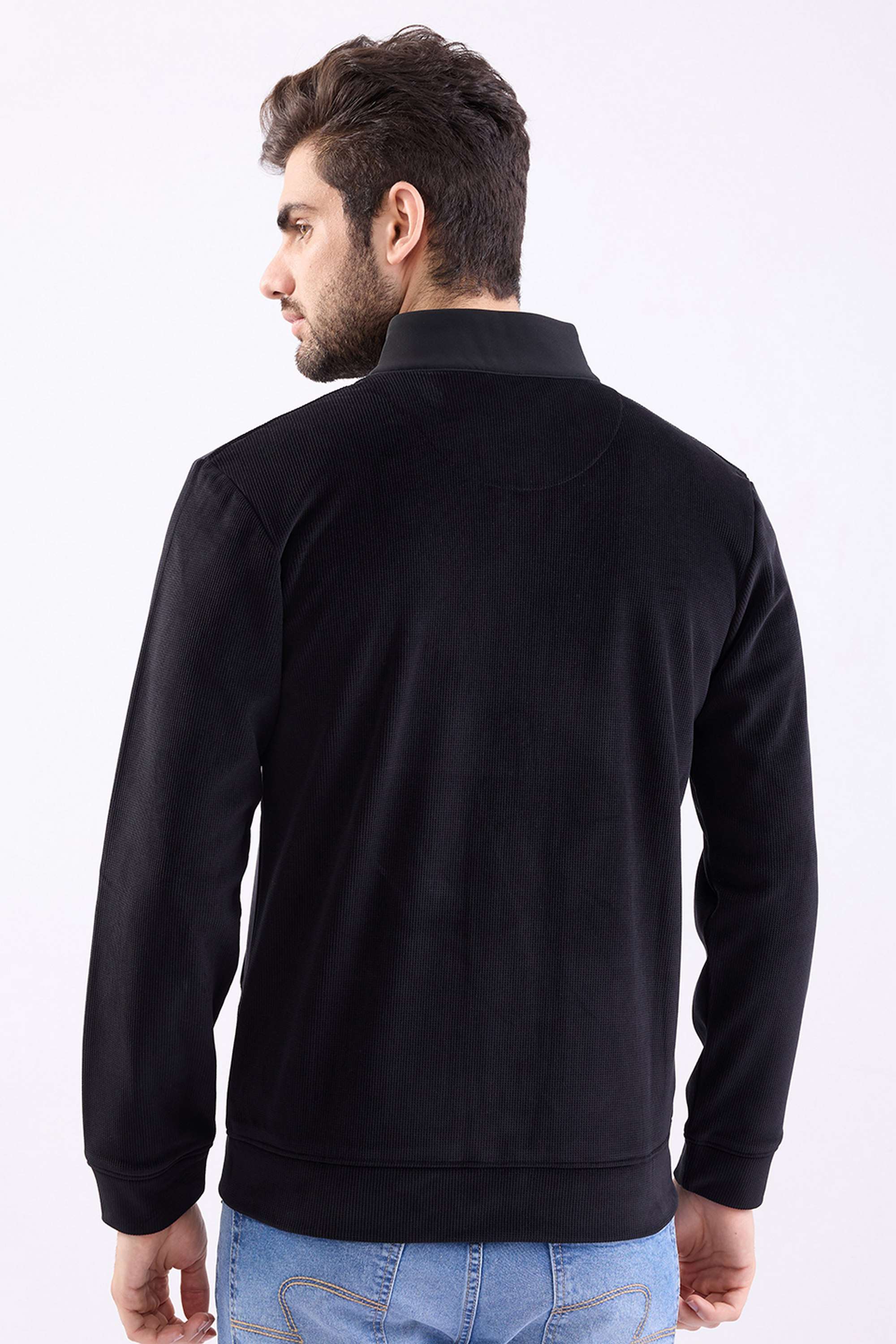 Solid-Polyester-Cotton-Round-Neck-Men-s-Sweatshirt