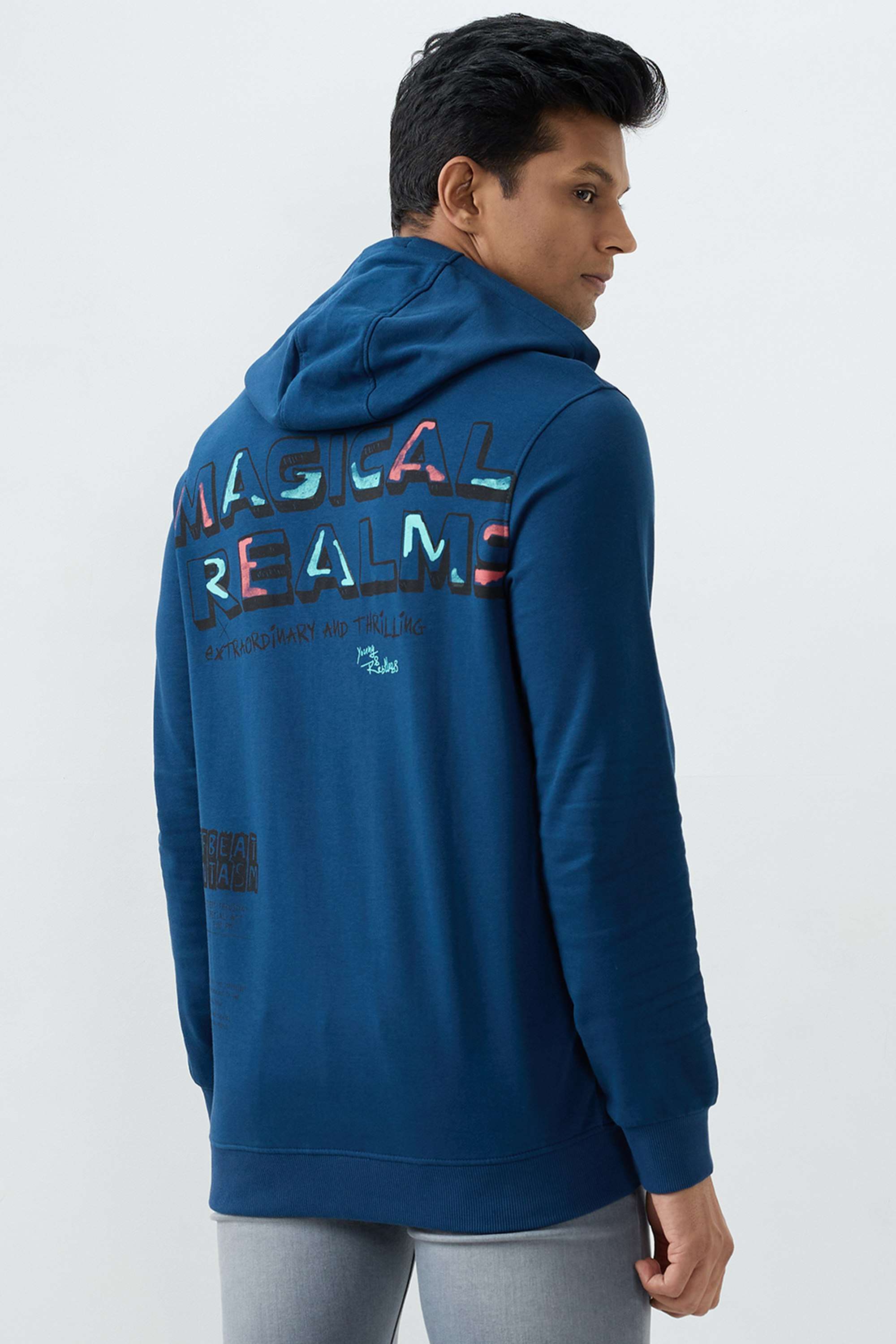 Solid-Polyester-Cotton-Hooded-Men-s-Sweatshirt