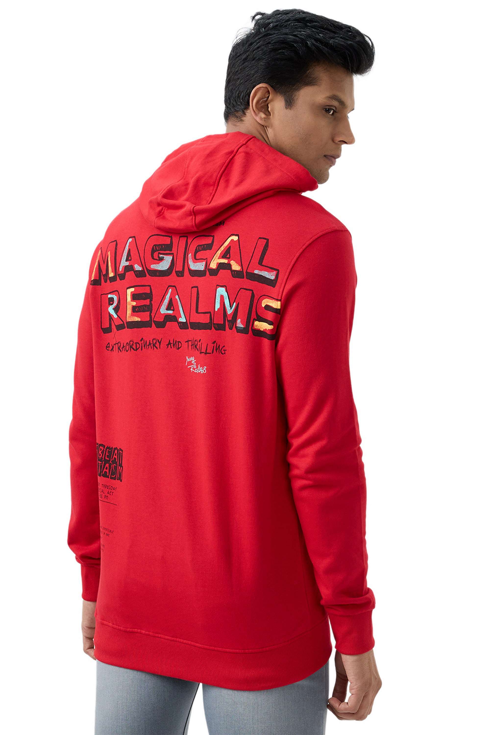 Solid-Polyester-Cotton-Hooded-Men-s-Sweatshirt