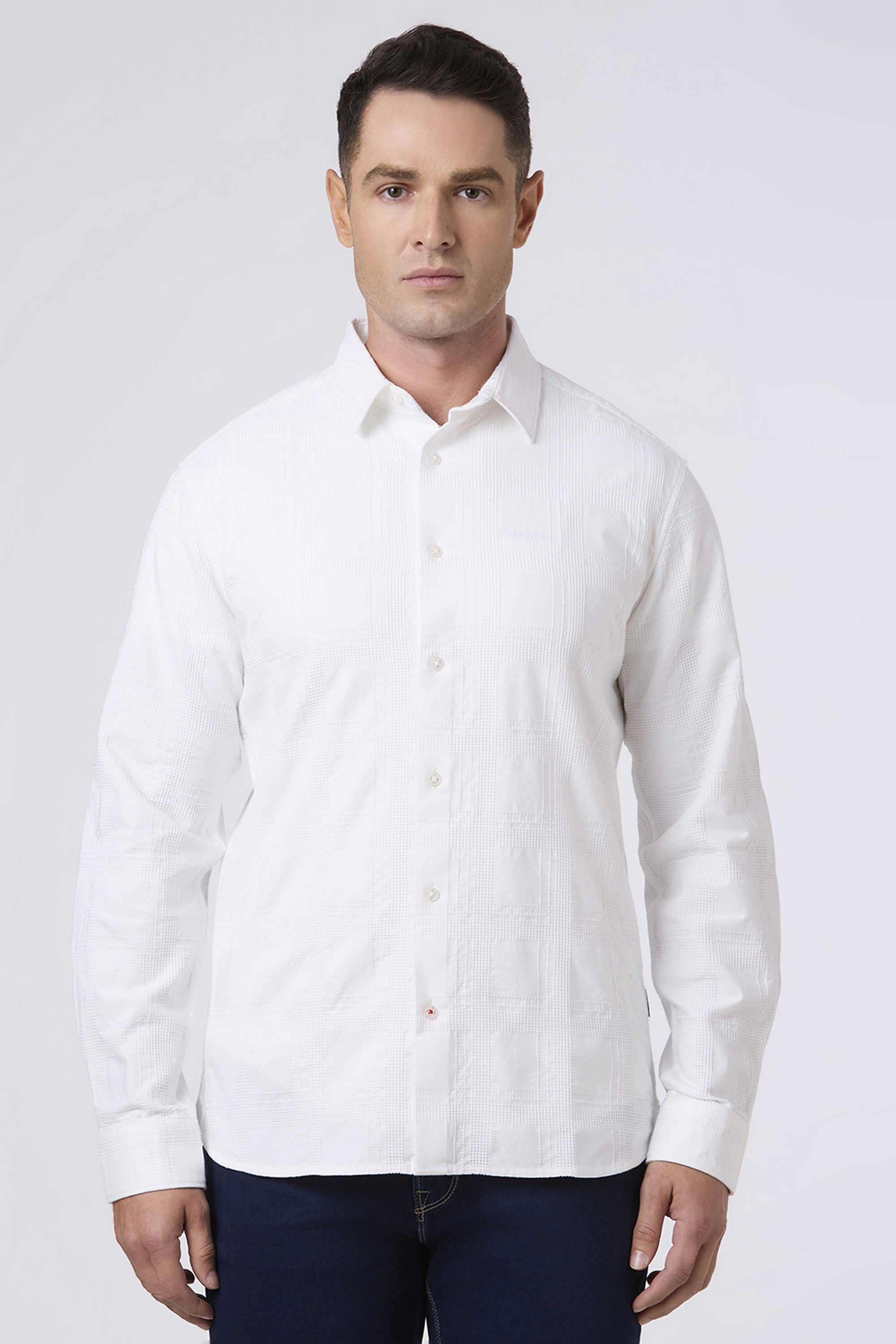 Solid-Cotton-Regular-Fit-Men-Casual-Shirt