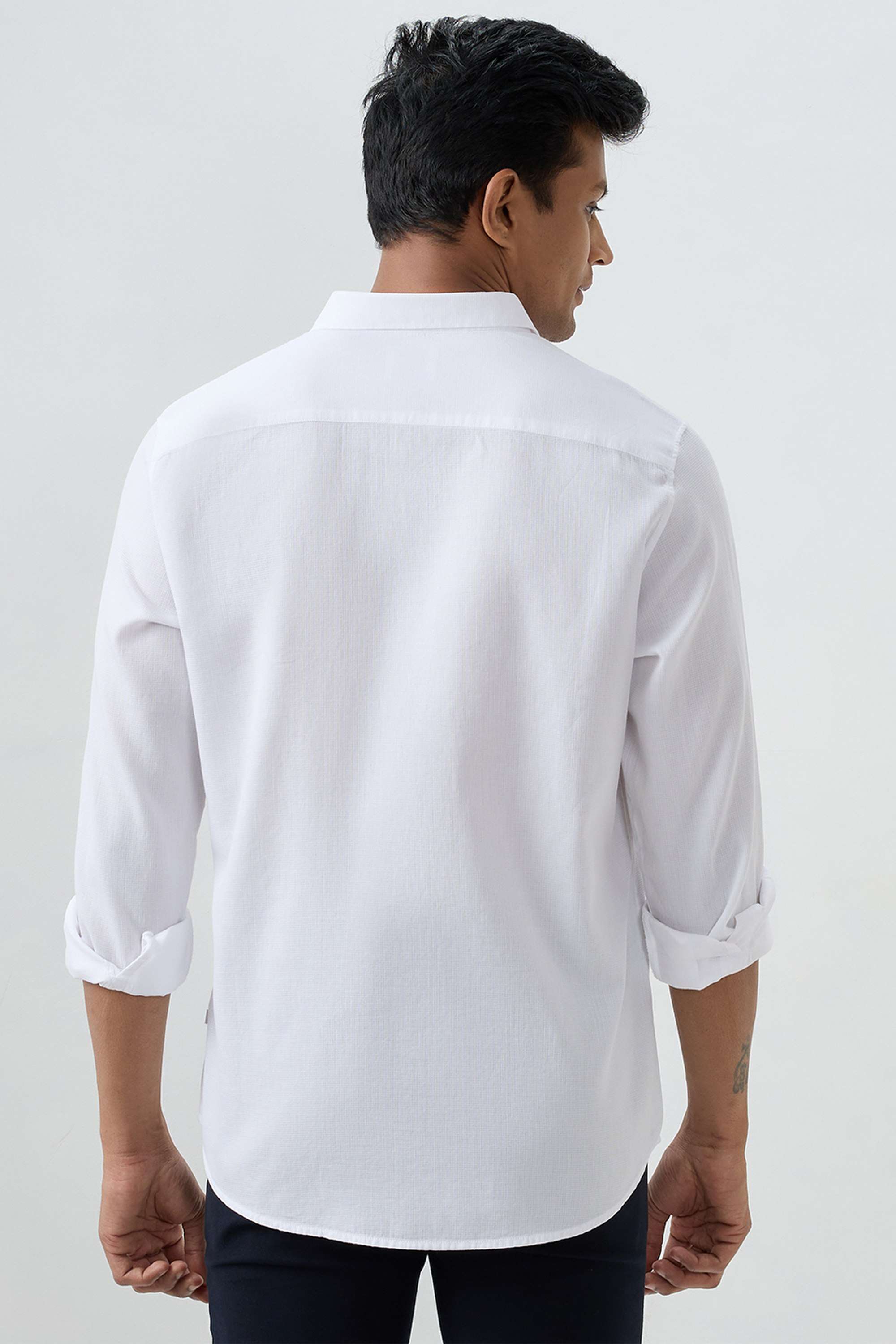 Solid-Polyester-Viscose-Regular-Fit-Men-s-Casual-Shirt