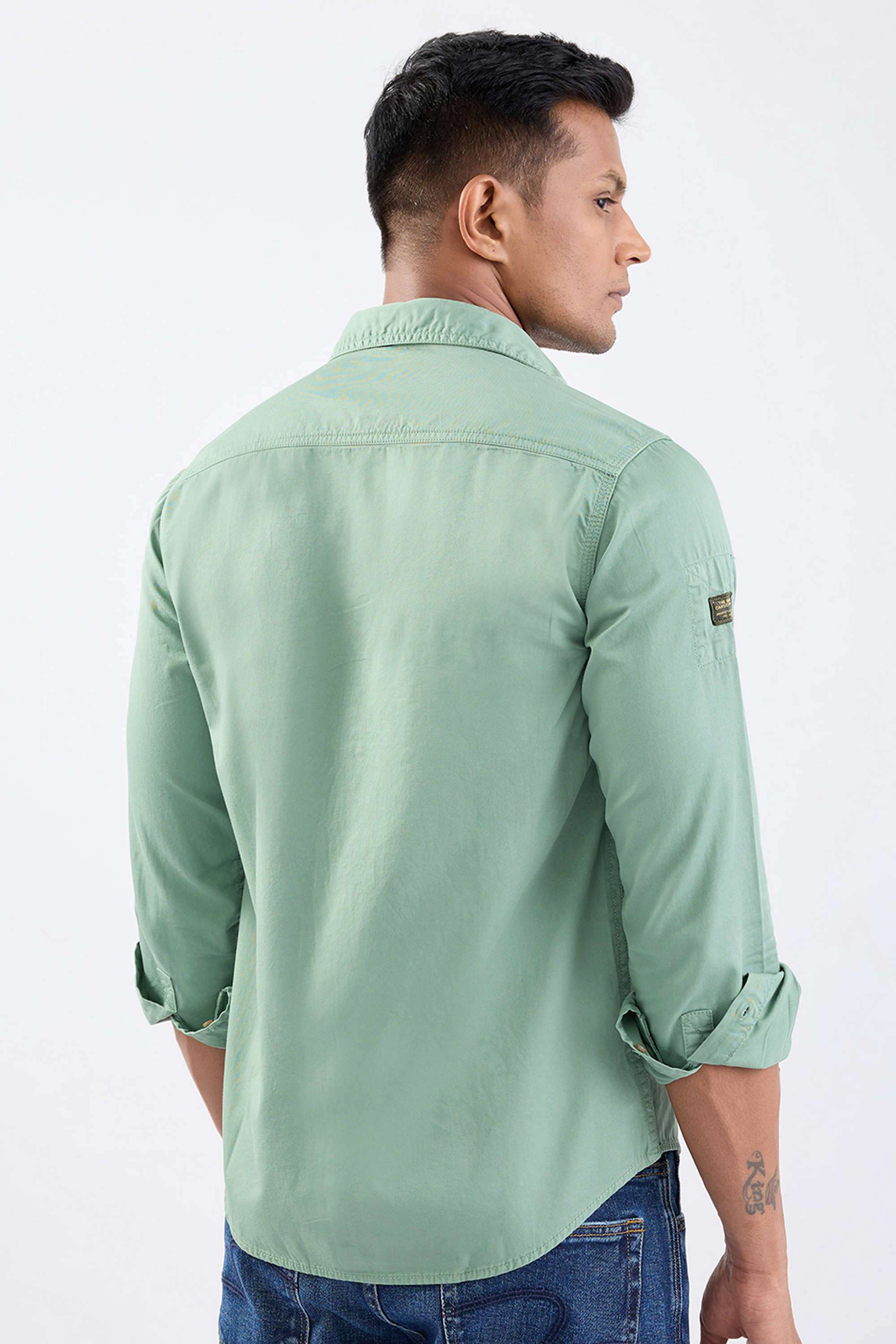 Solid-Cotton-Slim-Fit-Men-s-Casual-Shirt