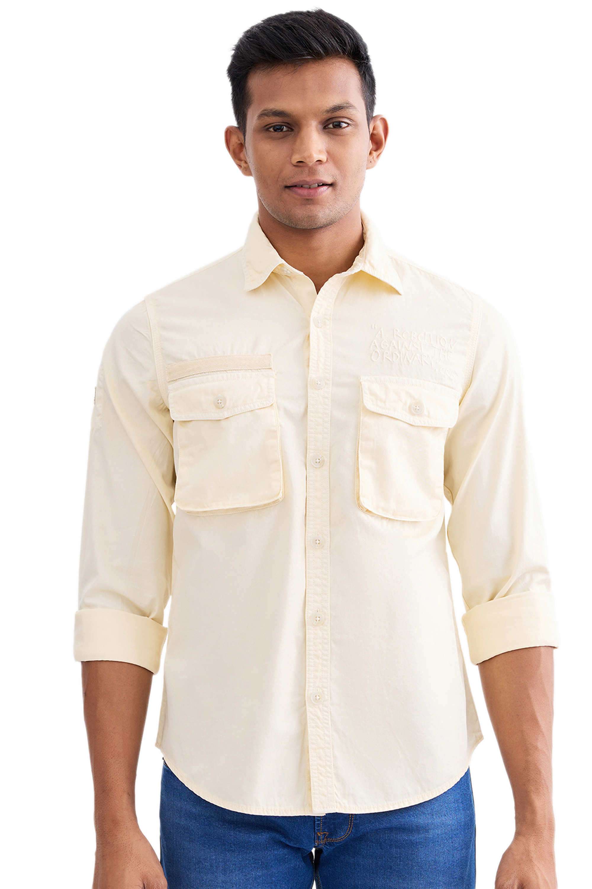 Solid-Cotton-Slim-Fit-Men-s-Casual-Shirt