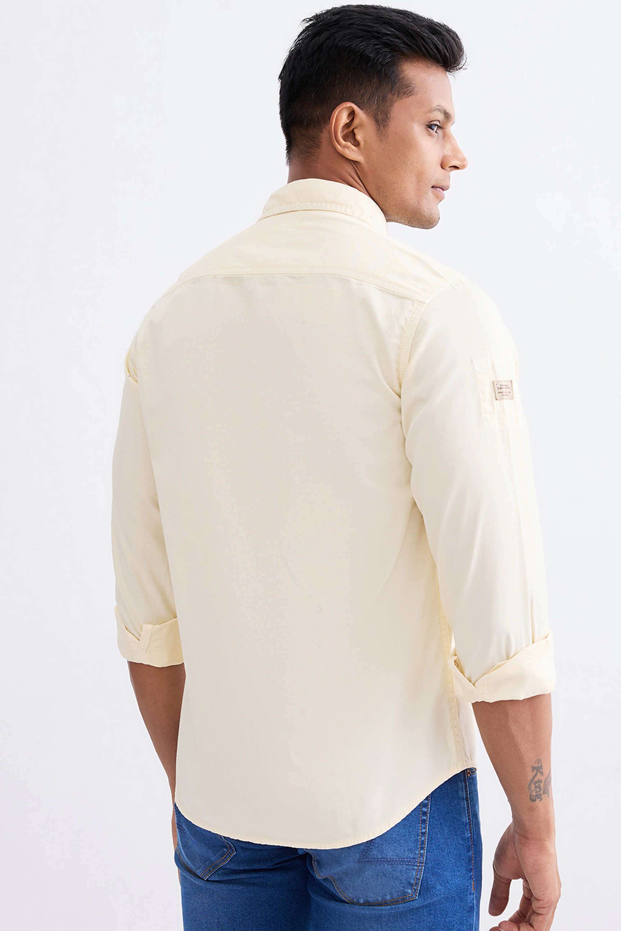 Solid-Cotton-Slim-Fit-Men-s-Casual-Shirt