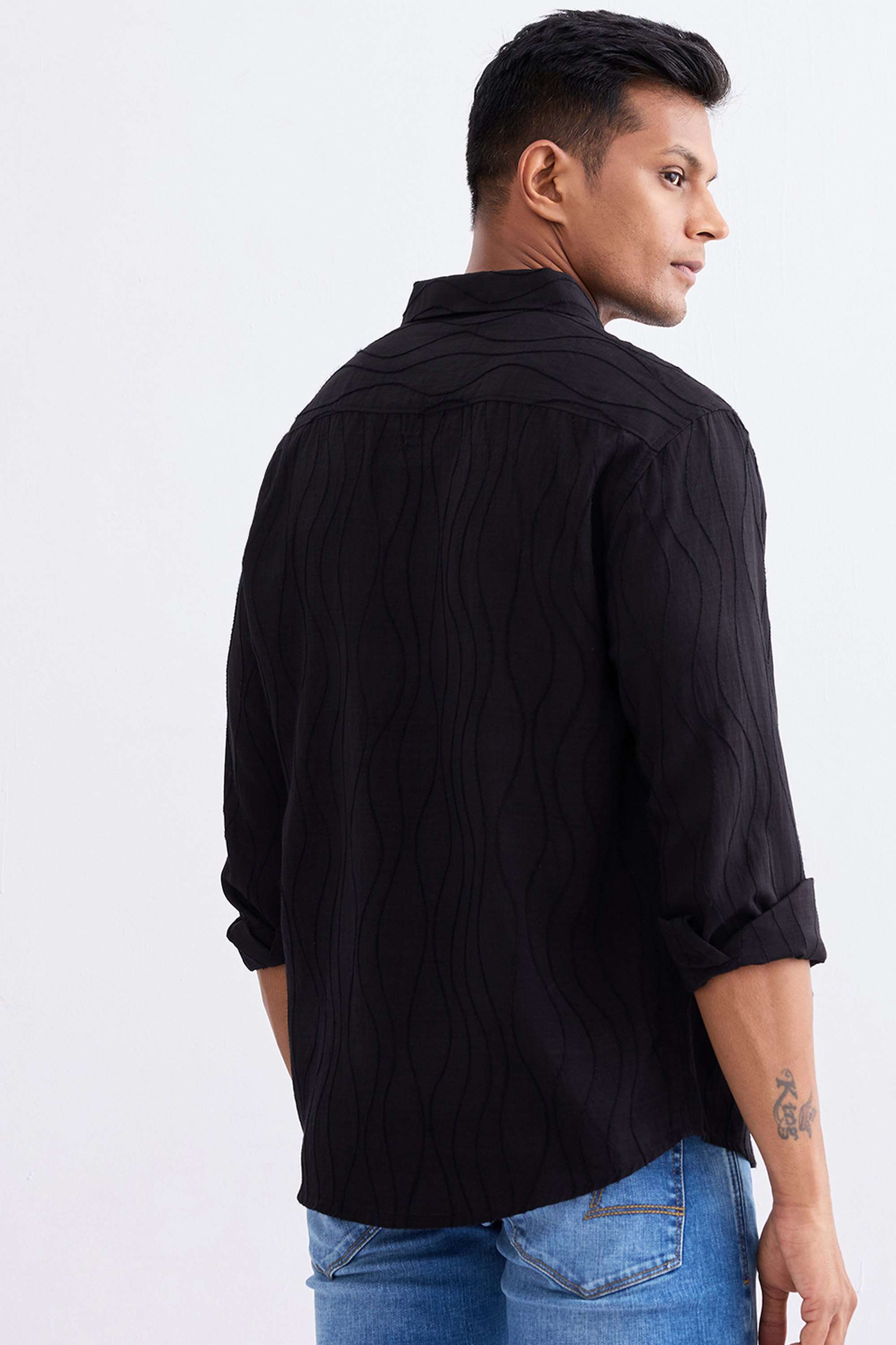Solid-Cotton-Regular-Fit-Men-s-Casual-Shirt