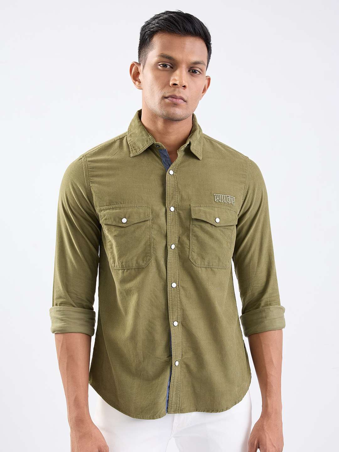 Solid-Cotton-Regular-Fit-Men-s-Casual-Shirt