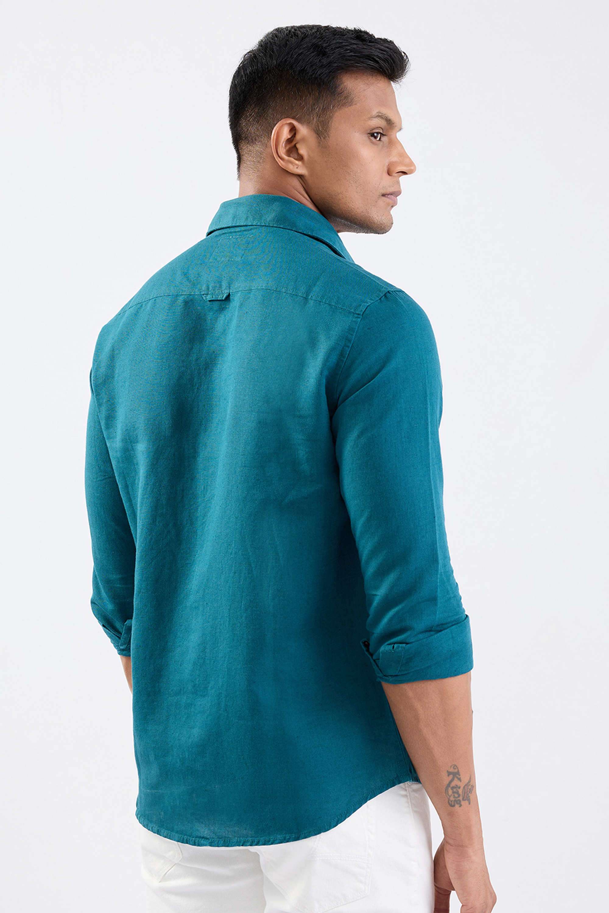 Solid-Cotton-Blend-Slim-Fit-Men-Shirt