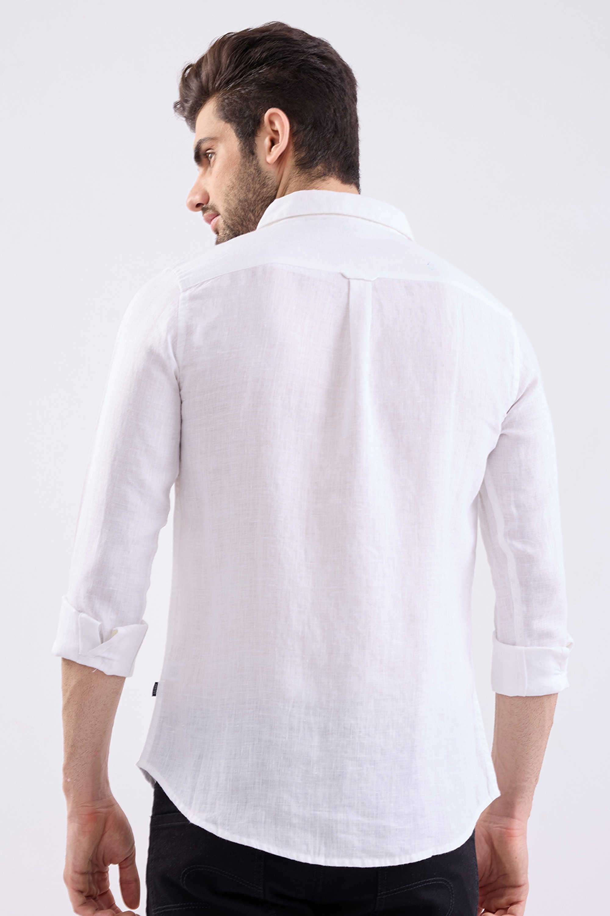 Solid-Cotton-Blend-Regular-Fit-Men-s-Casual-Shirt