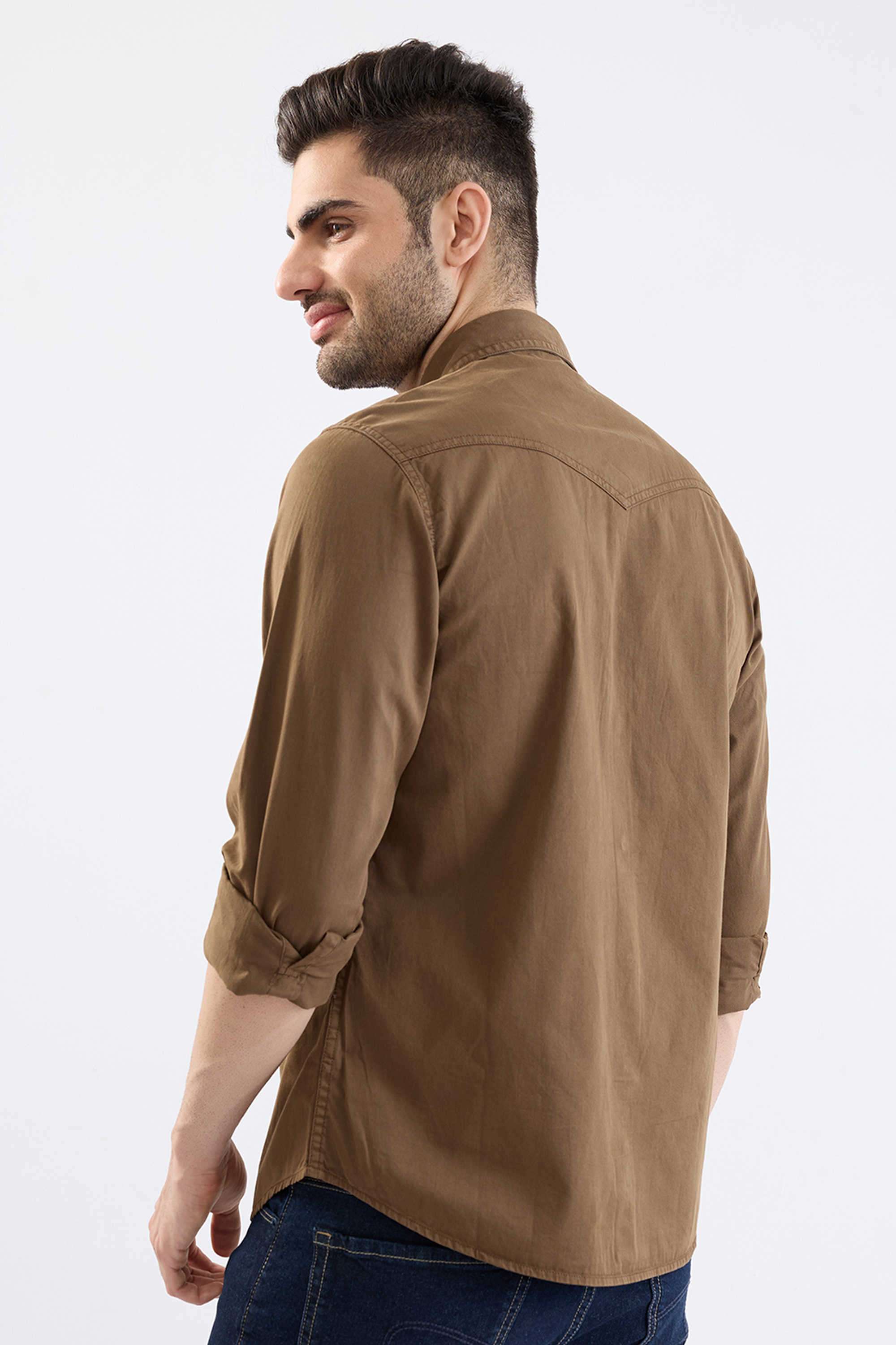 Solid-Cotton-Slim-Fit-Men-s-Casual-Shirt