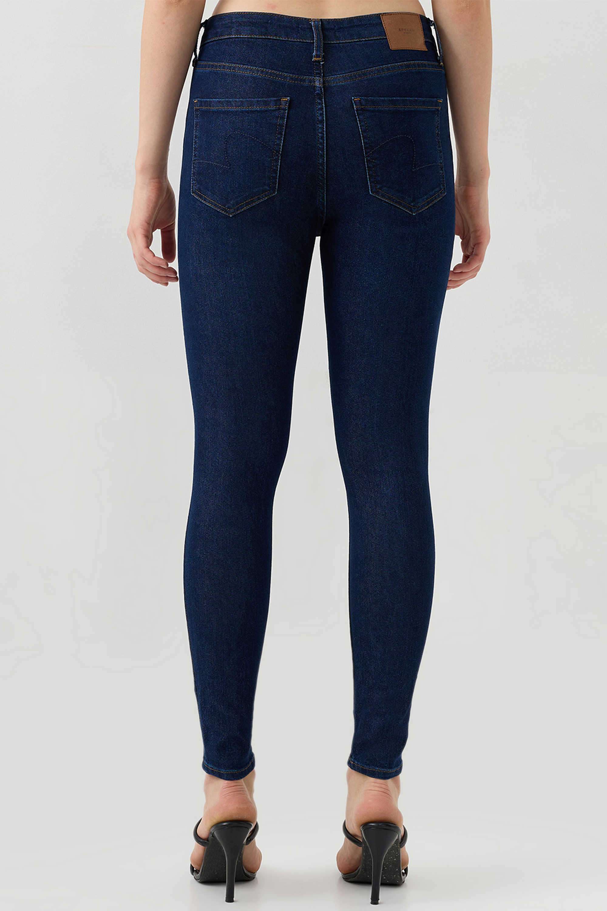 Solid-Blended-Fabric-Women-s-Jeans