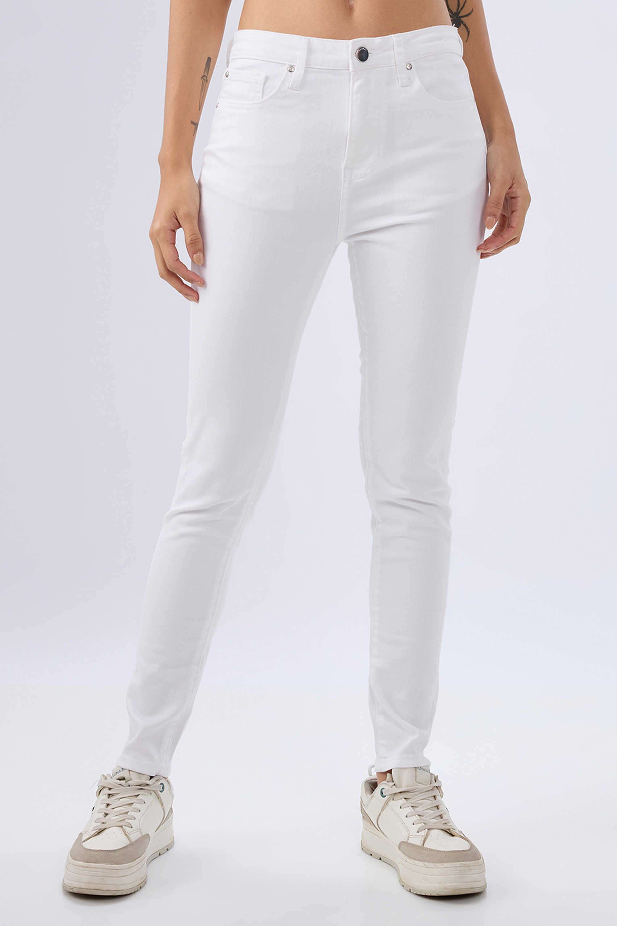 High Rise Blended Fabric Regular Fit Women's Jeans-image-46