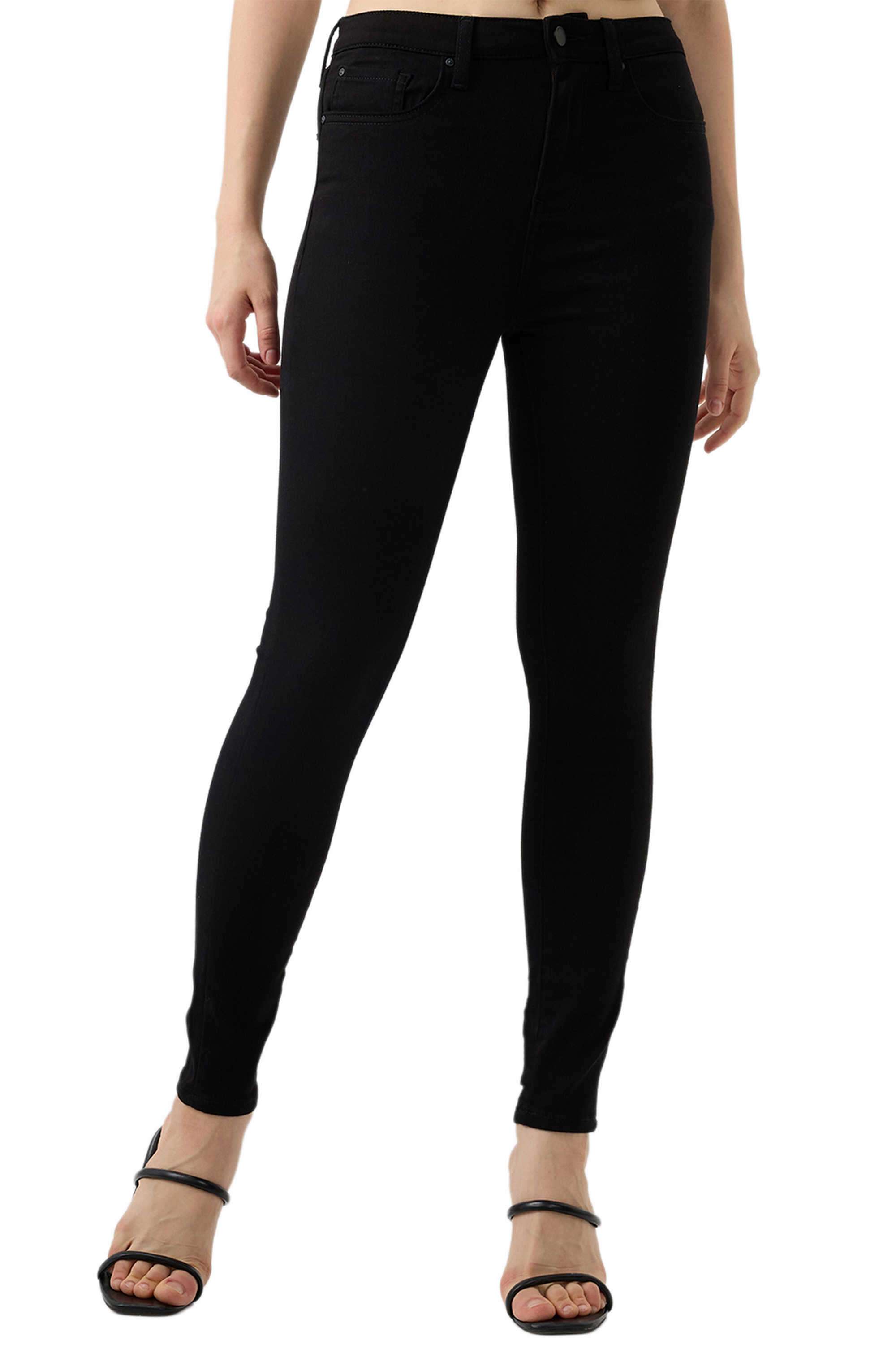 Solid-Blended-Fabric-Women-s-Jeans