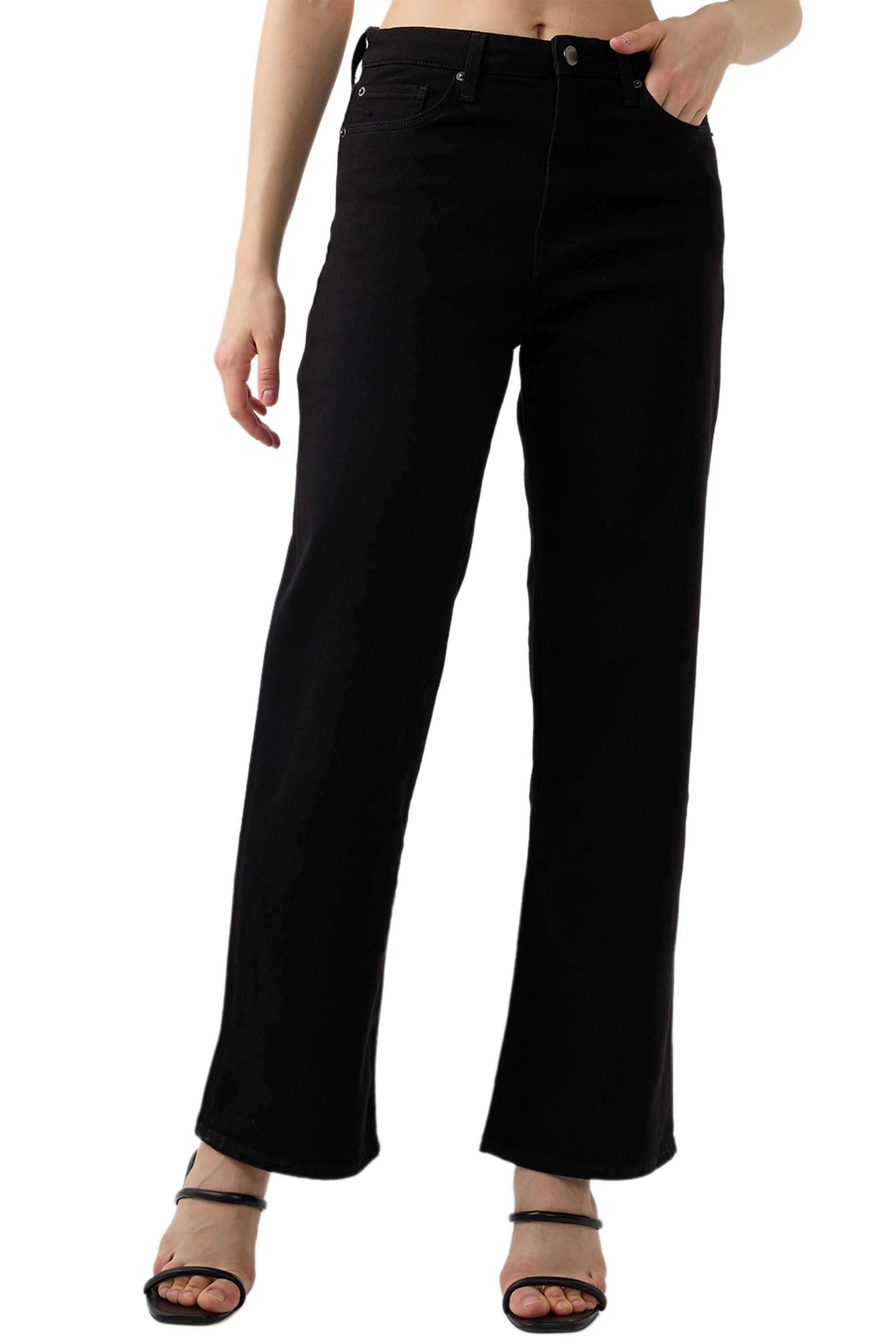 Solid-Blended-Fabric-Women-s-Jeans