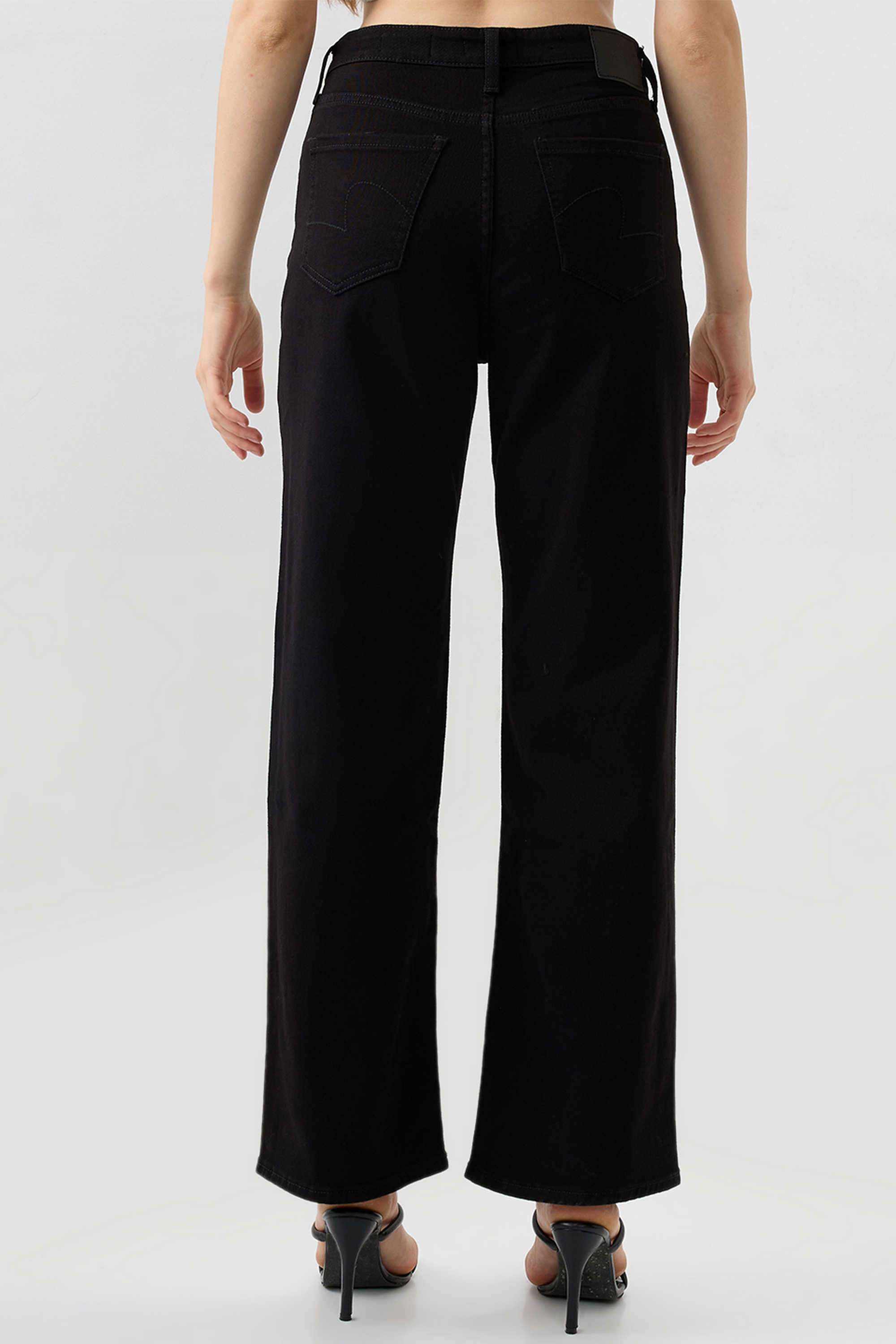 Solid-Blended-Fabric-Women-s-Jeans