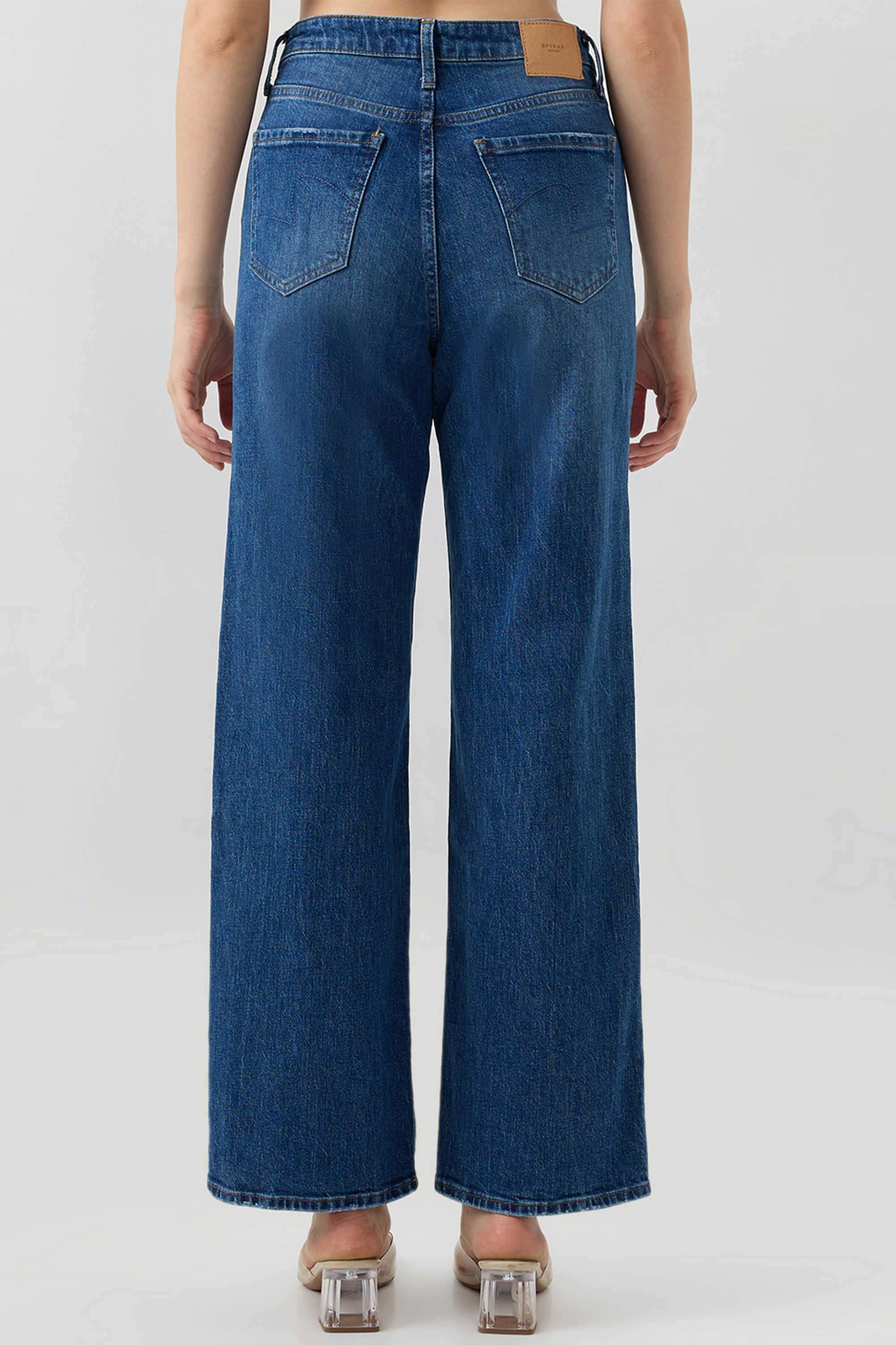 Solid-Blended-Fabric-Women-s-Jeans