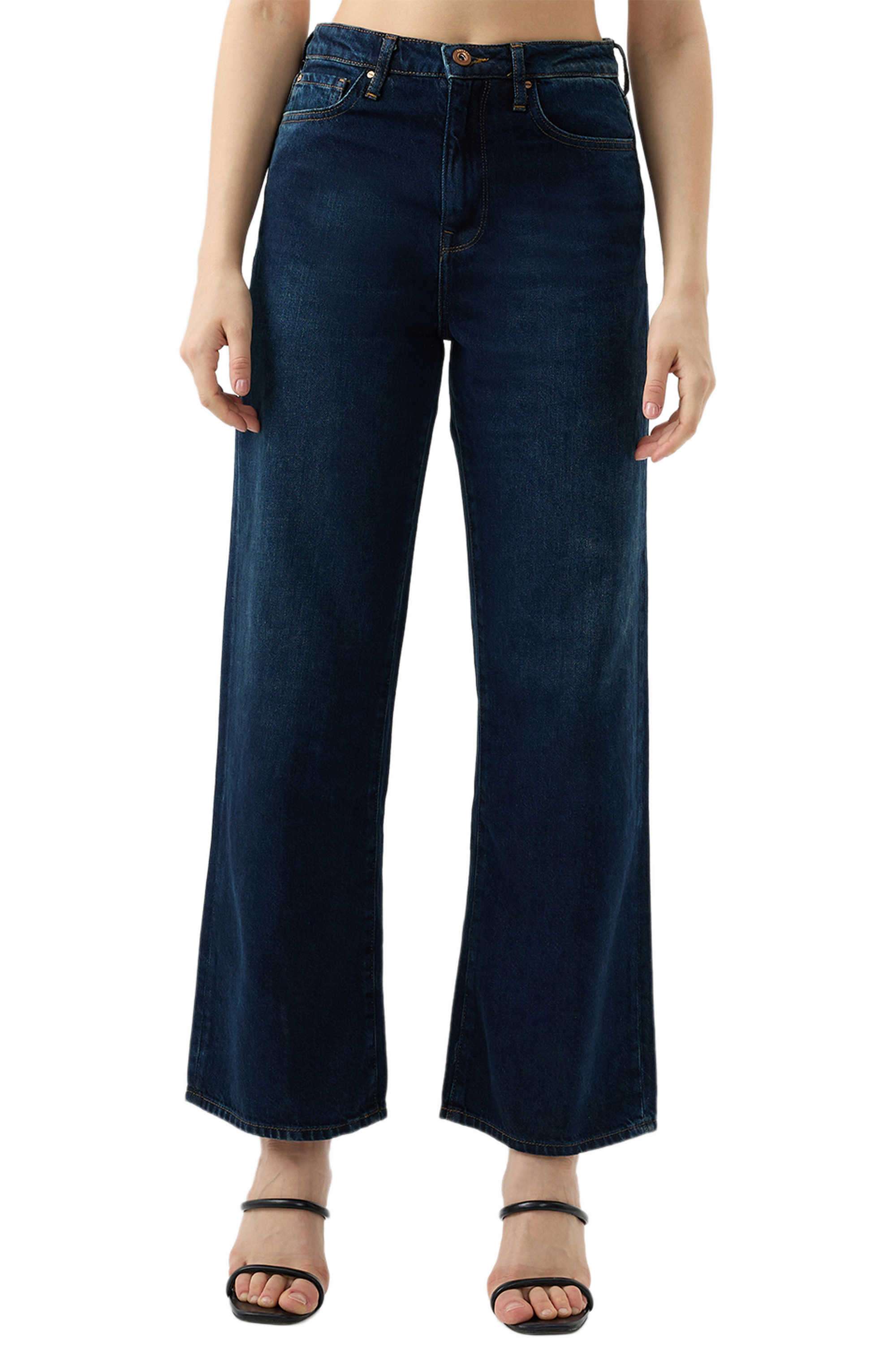 Solid-Blended-Fabric-Women-s-Jeans