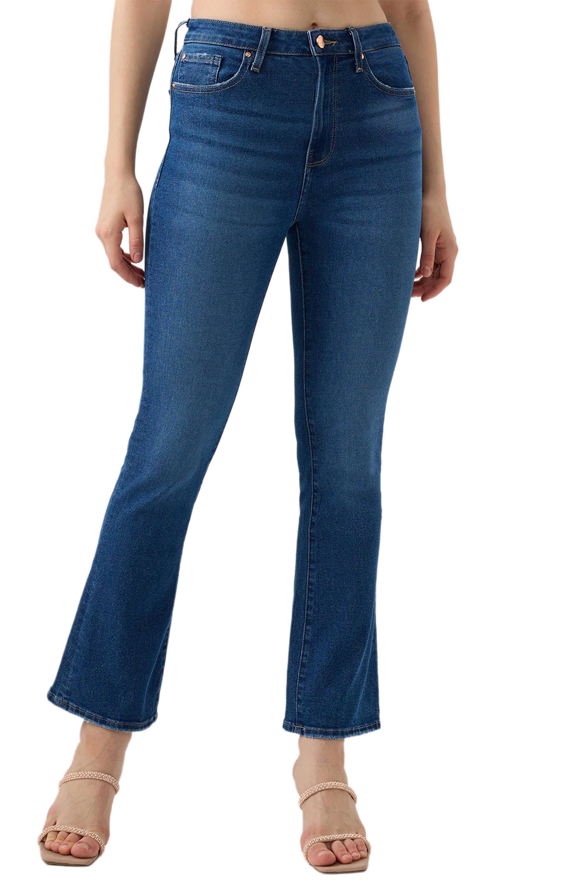 Solid-Blended-Fabric-Women-s-Jeans