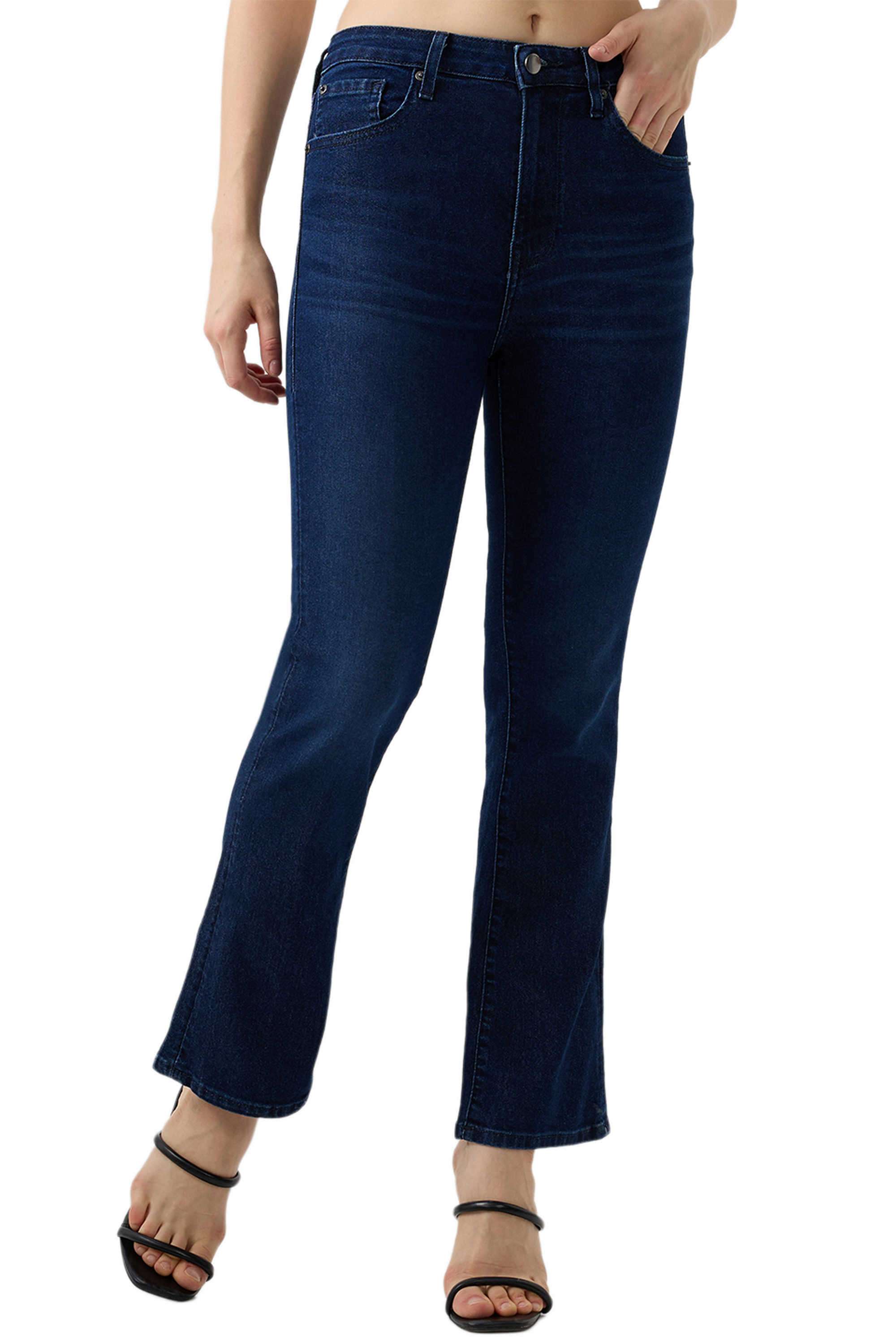 Solid-Blended-Fabric-Women-s-Jeans