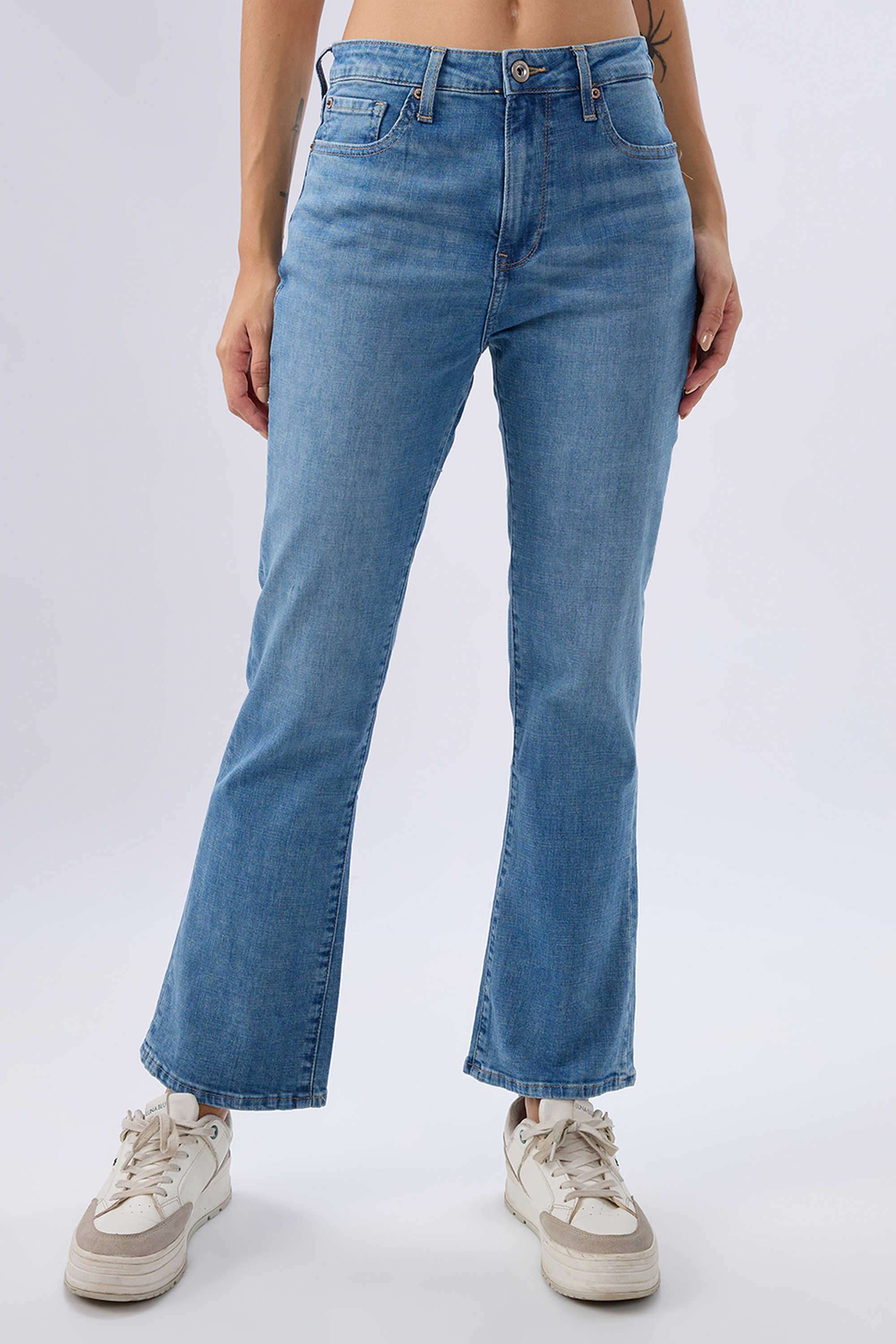 High-Rise-Blended-Fabric-Regular-Fit-Women-s-Jeans