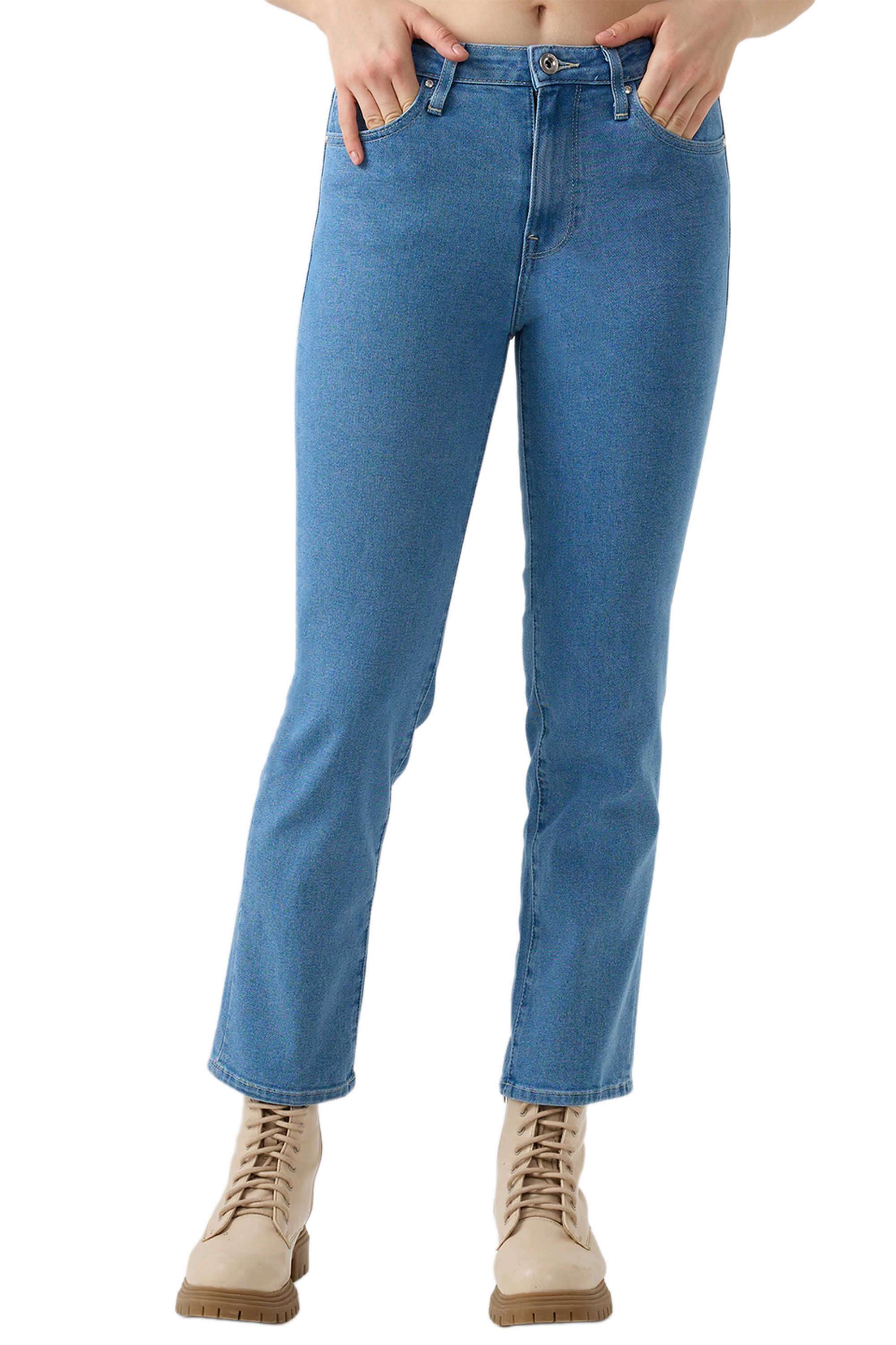 Solid-Blended-Fabric-Women-s-Jeans