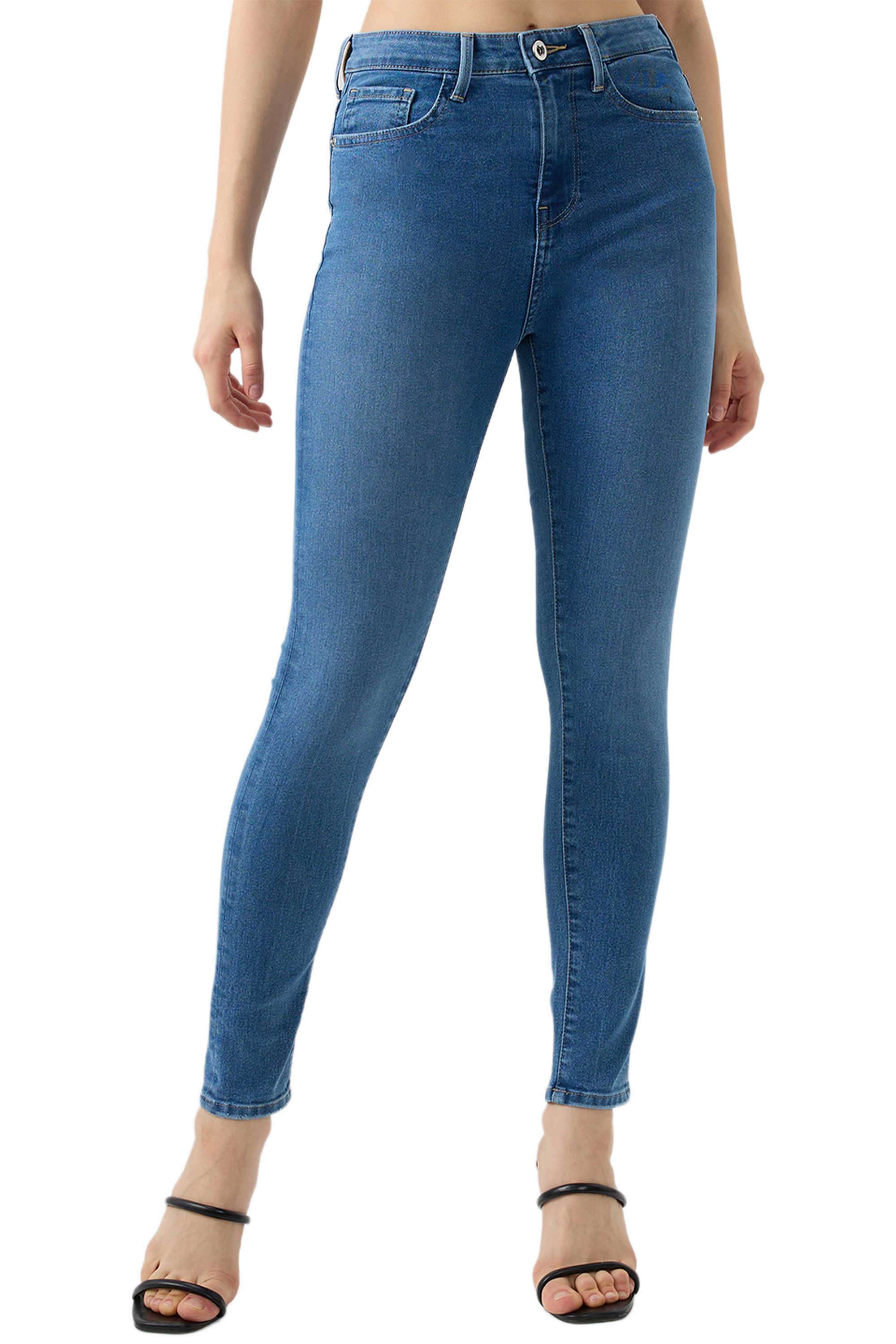Solid-Blended-Fabric-Women-s-Jeans