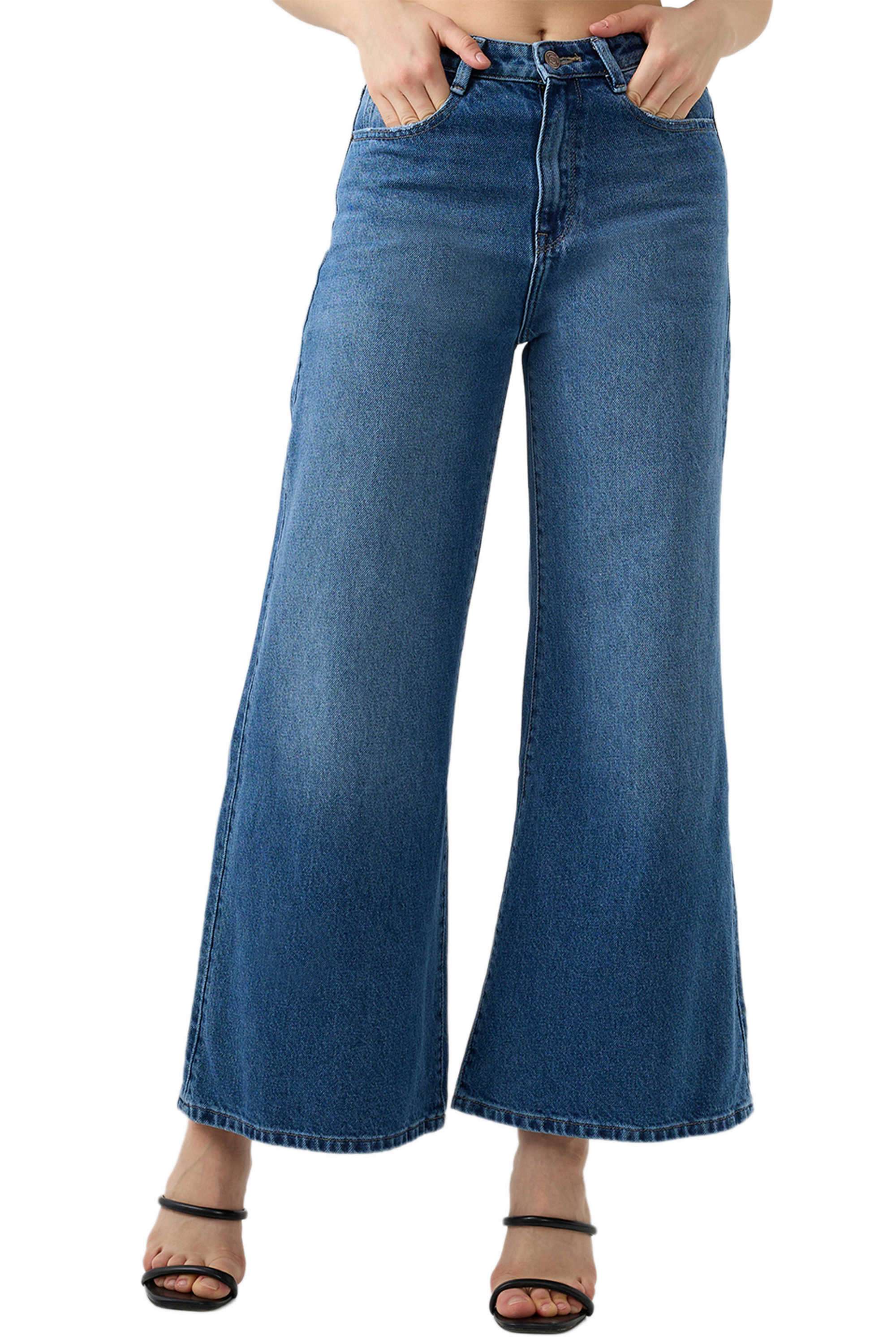 Solid-Blended-Fabric-Women-s-Jeans
