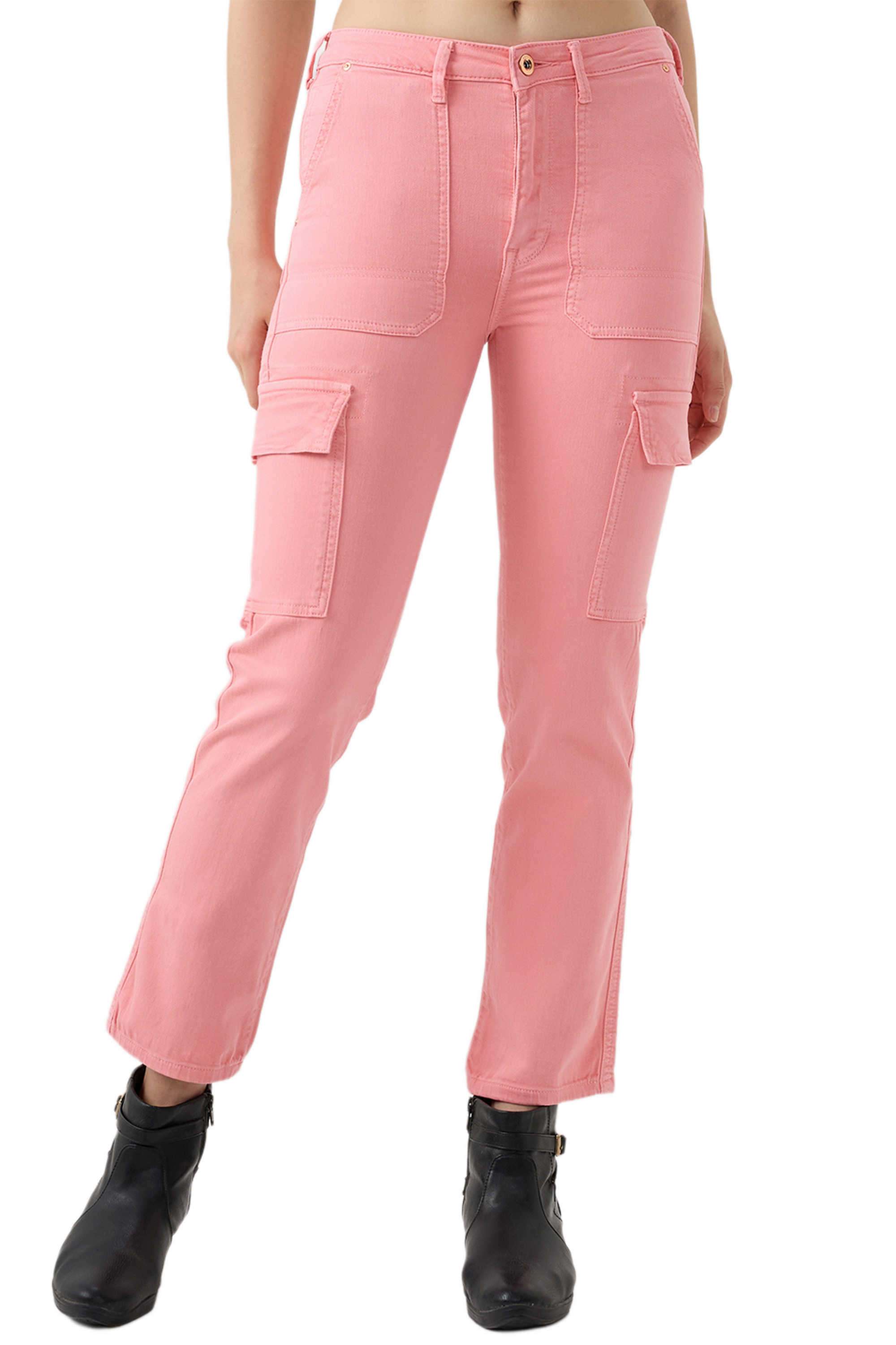 Solid-Blended-Fabric-Women-s-Jeans